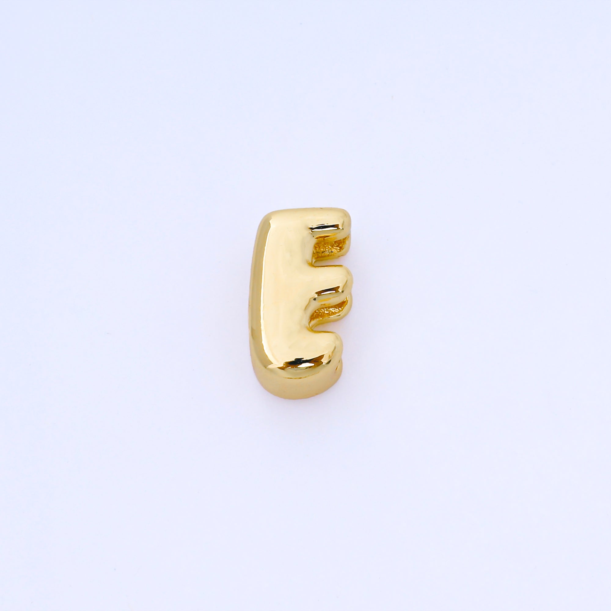 24K Gold Filled 15mm Personalized Chubby Bubble Initial Letter Alphabet Bead | AF079 - AF091