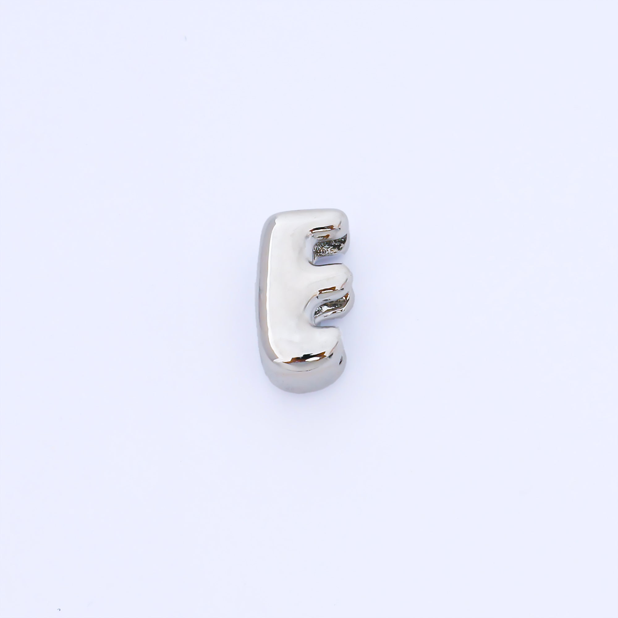 Silver 15mm Personalized Chubby Bubble Initial Letter Alphabet Bead | AF092 - AF104