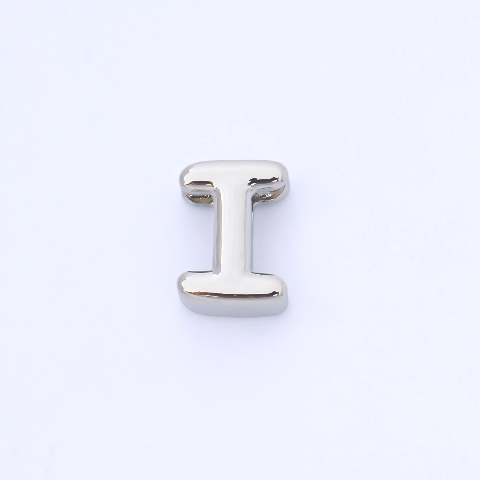 Silver 15mm Personalized Chubby Bubble Initial Letter Alphabet Bead | AF092 - AF104