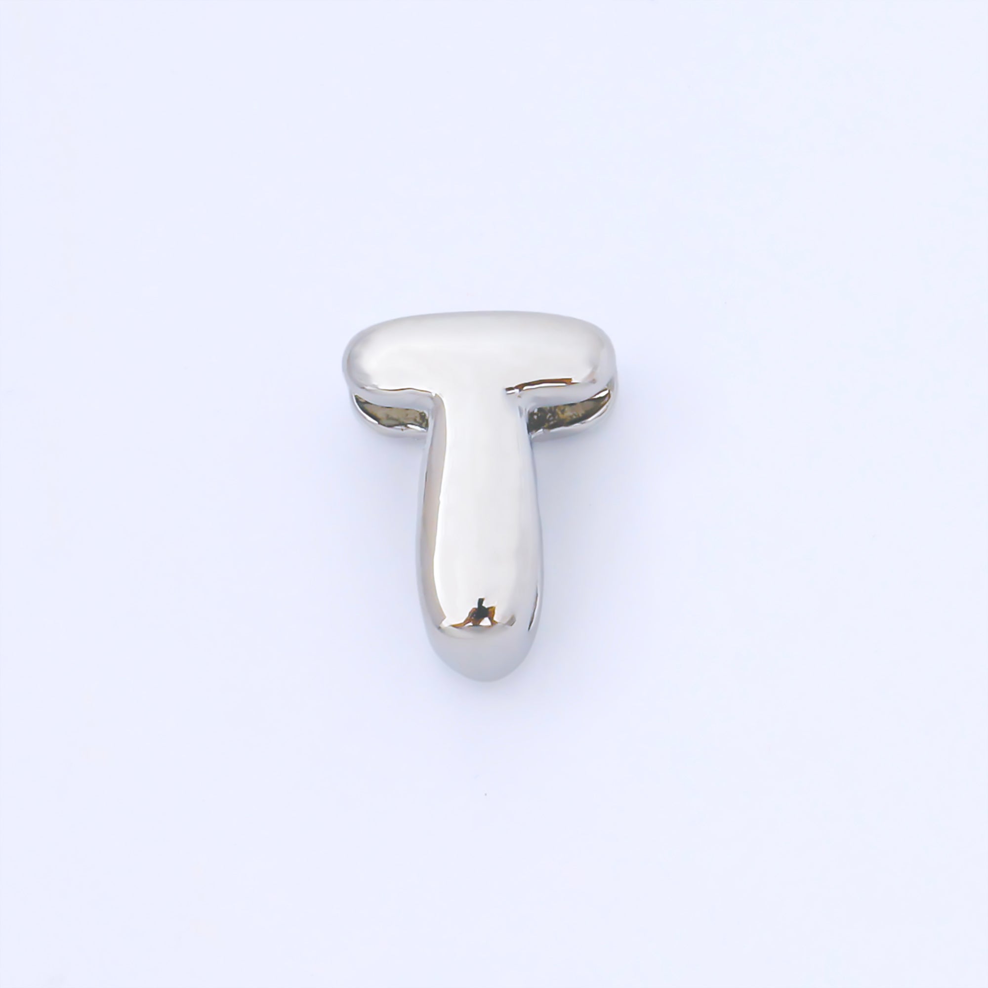 Silver 15mm Personalized Chubby Bubble Initial Letter Alphabet Bead | AF092 - AF104