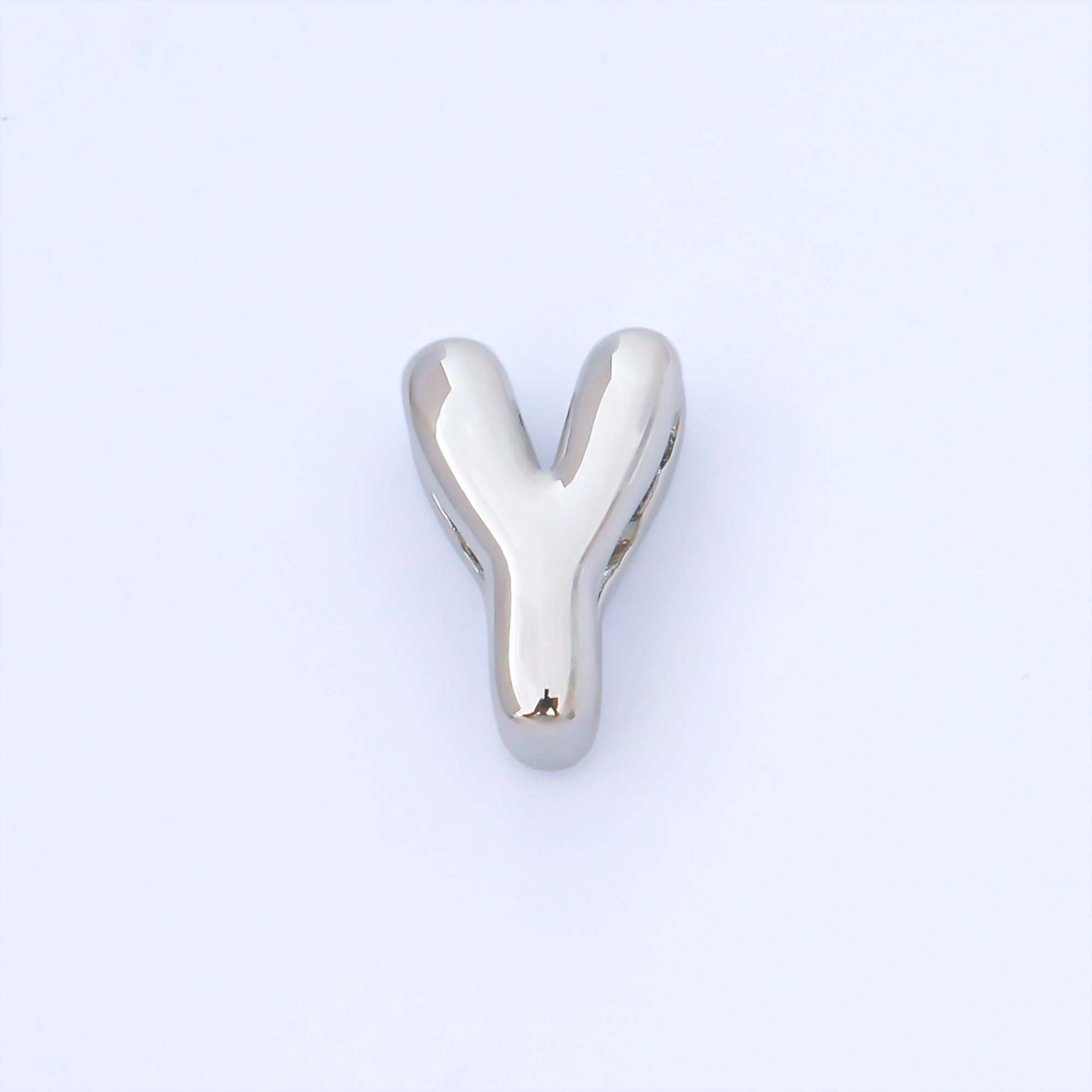 Silver 15mm Personalized Chubby Bubble Initial Letter Alphabet Bead | AF092 - AF104