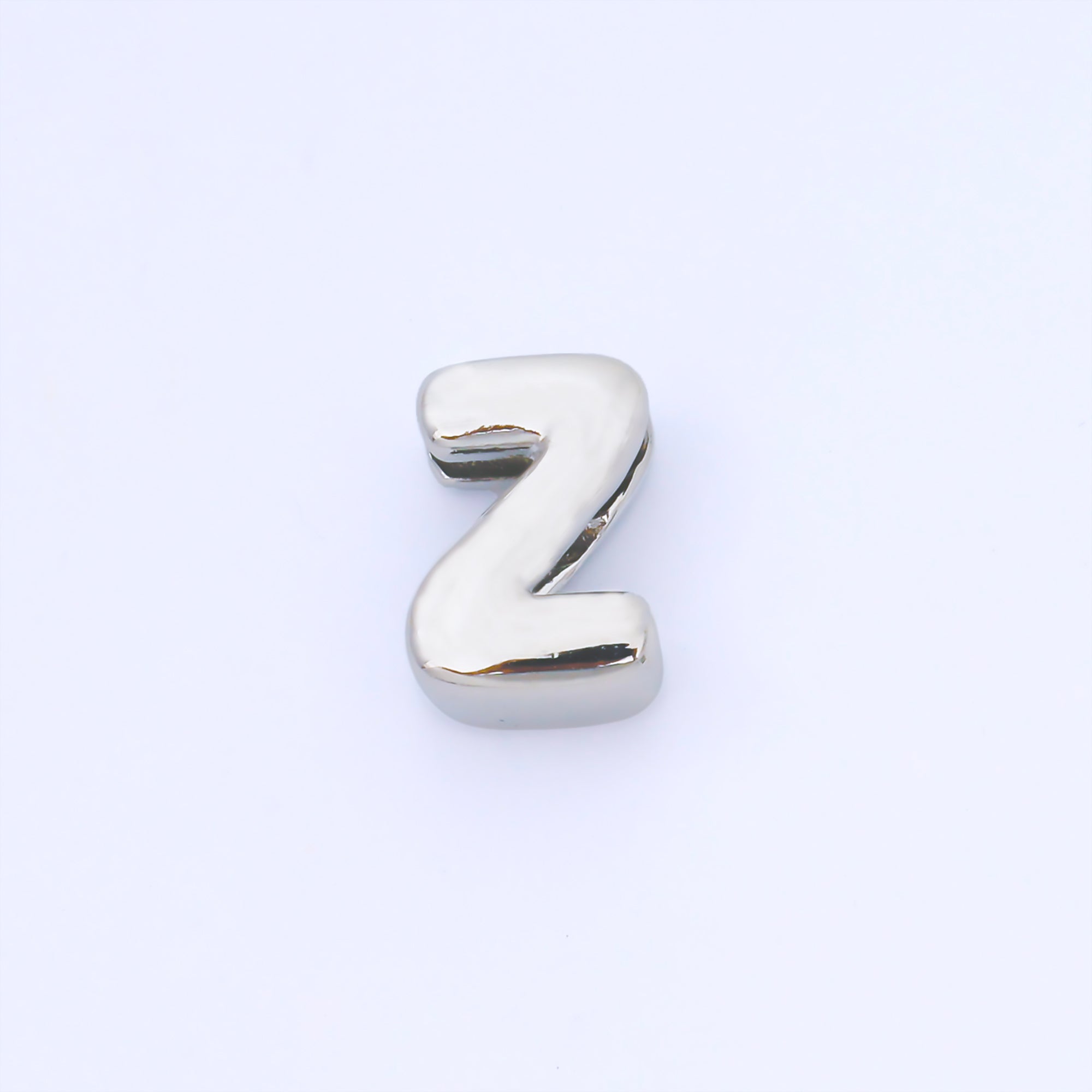 Silver 15mm Personalized Chubby Bubble Initial Letter Alphabet Bead | AF092 - AF104