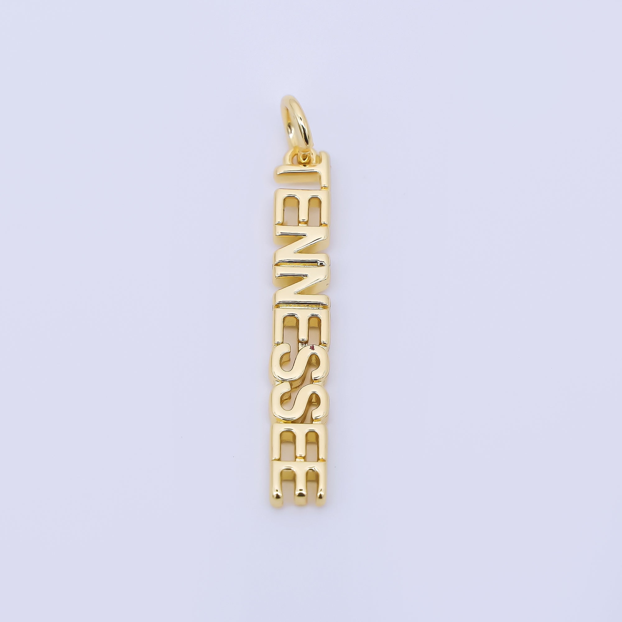 24K Gold Filled 27mm "TENNESSEE" City Script Charm | AF1244