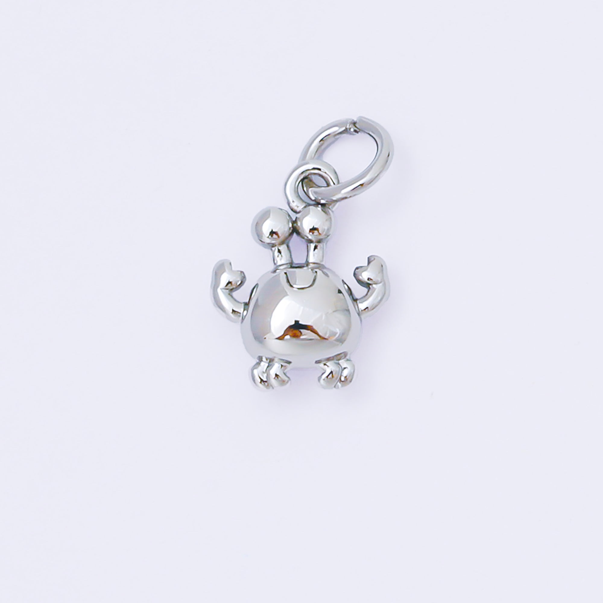 24K Gold Filled 11mm Under the Sea Crab Character Charm in Gold & Silver | AF1256