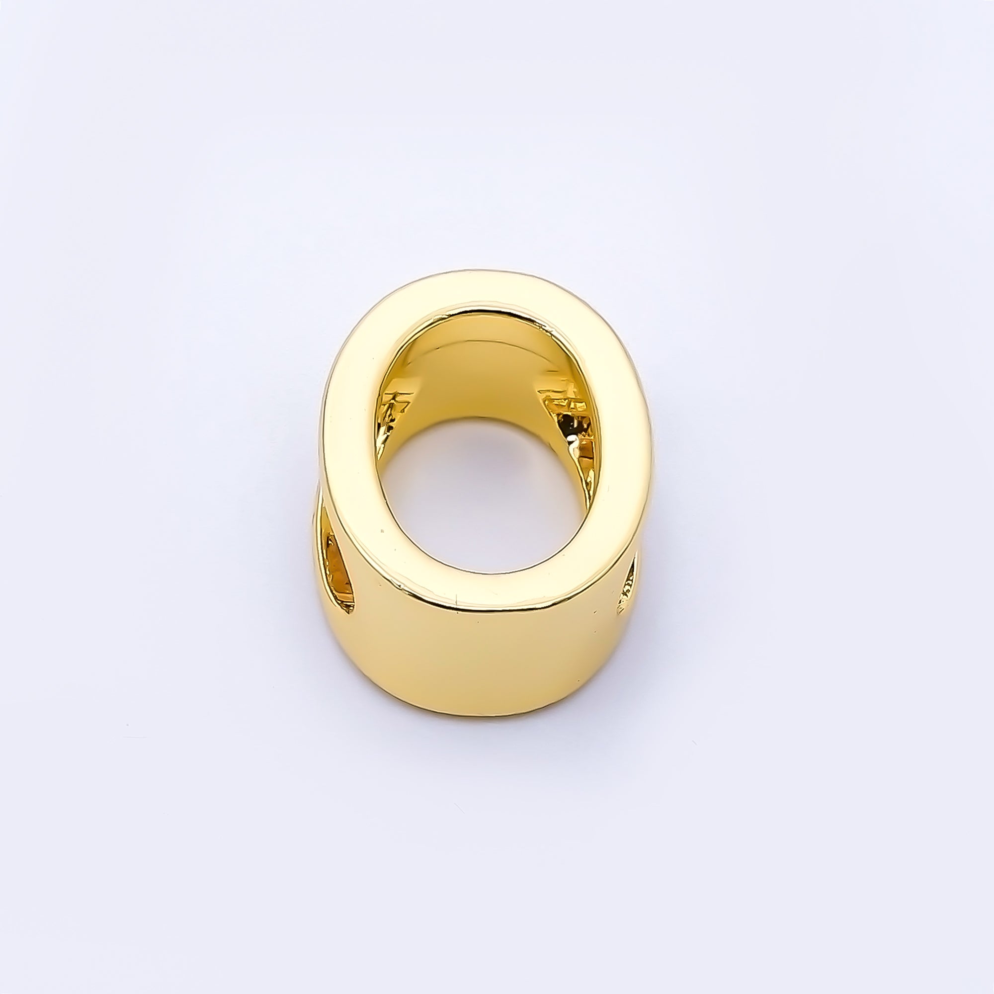 24K Gold Filled 13mm Personalized Minimalist Initial Letter Alphabet Bead | AF131 - AF143