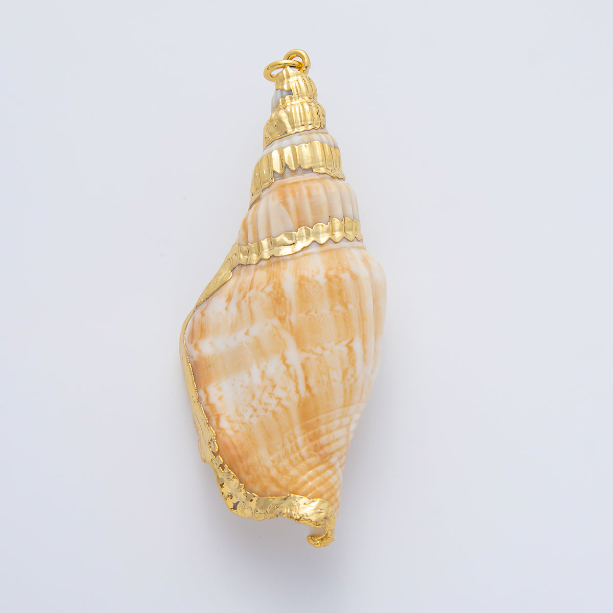 18K Gold Filled 67mm Shell Pearl Sea Conch Shell Nautical Charm | AF1405
