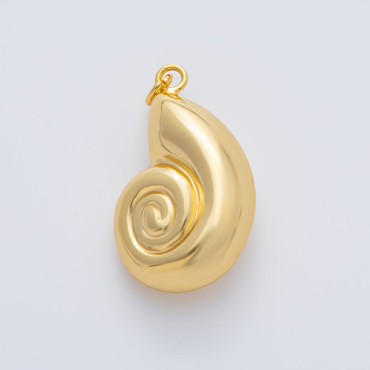 18K Gold Filled 37mm Ammonite Sea Shell Nautical Charm | AF1408