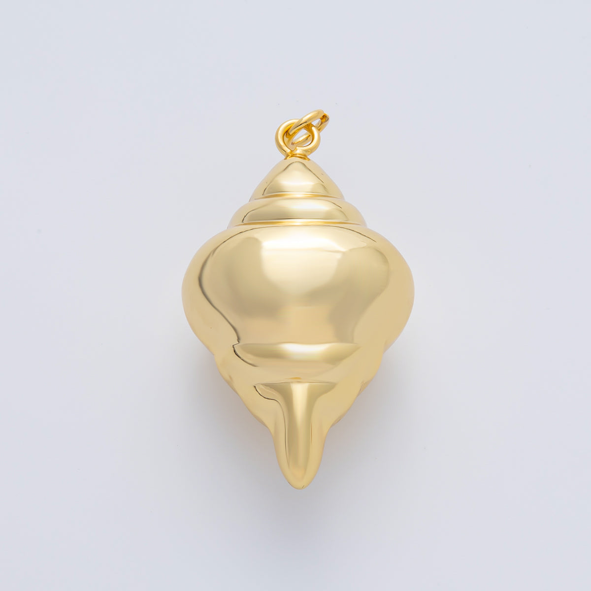 18K Gold Filled 44mm Big Sea Snail Shell Nautical Charm | AF1409