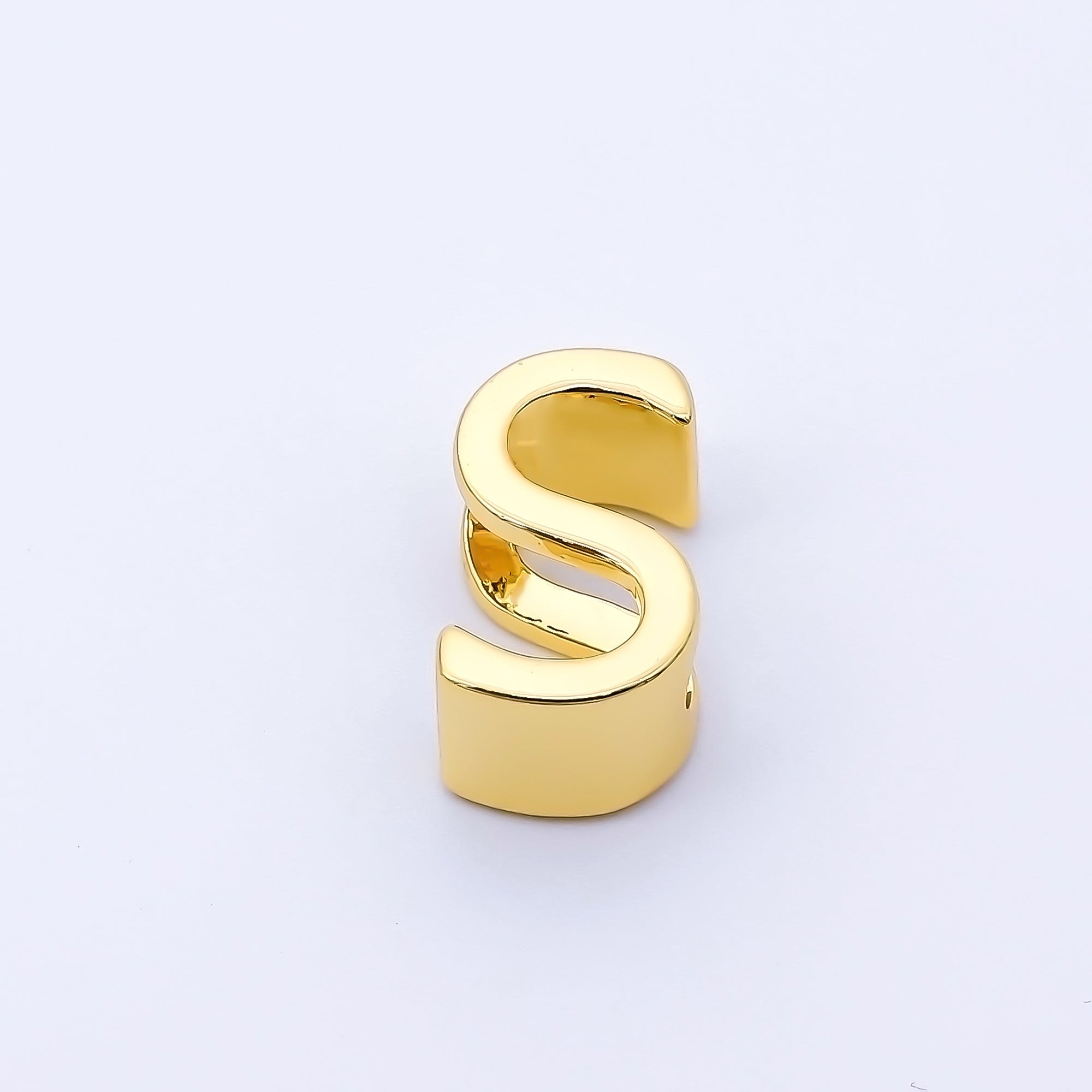 24K Gold Filled 13mm Personalized Minimalist Initial Letter Alphabet Bead | AF131 - AF143