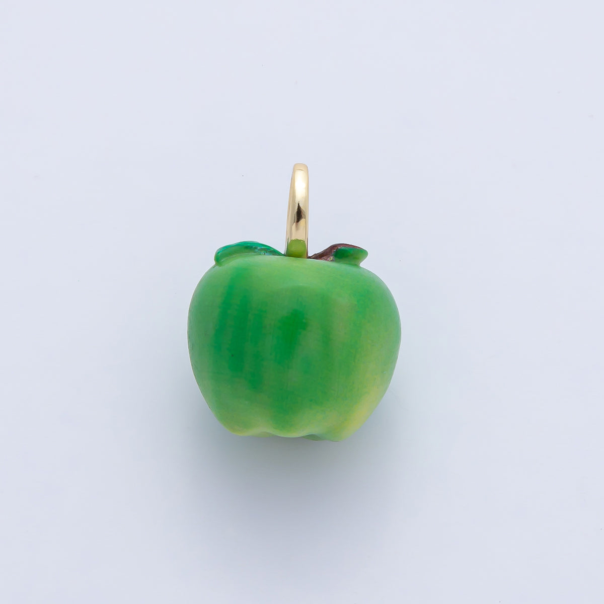 18K Gold Filled 16mm Green, Orange, Red Ceramic Apple Fruit Charm | AF1439 AF1440