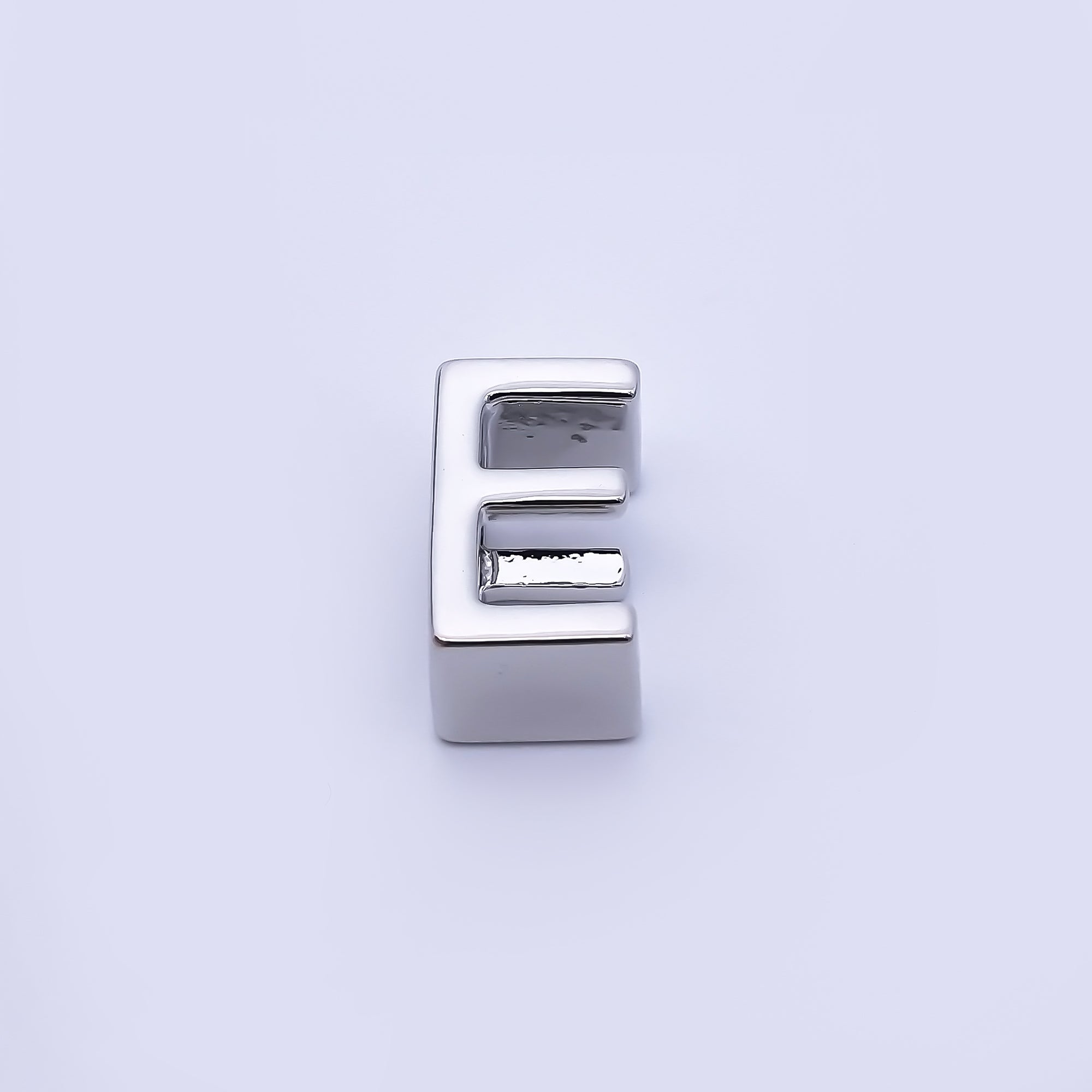 Silver 13mm Personalized Minimalist Initial Letter Alphabet Bead | AF144 - AF156