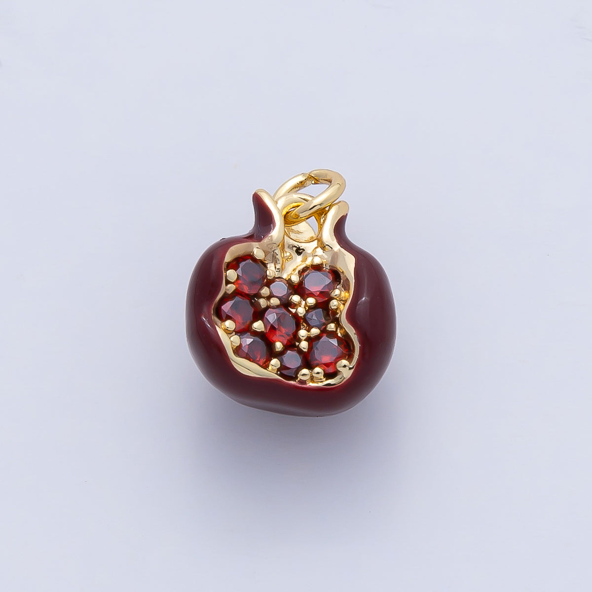 18K Gold Filled 11mm Red 3D Pomegranate Fruit Charm | AF1478