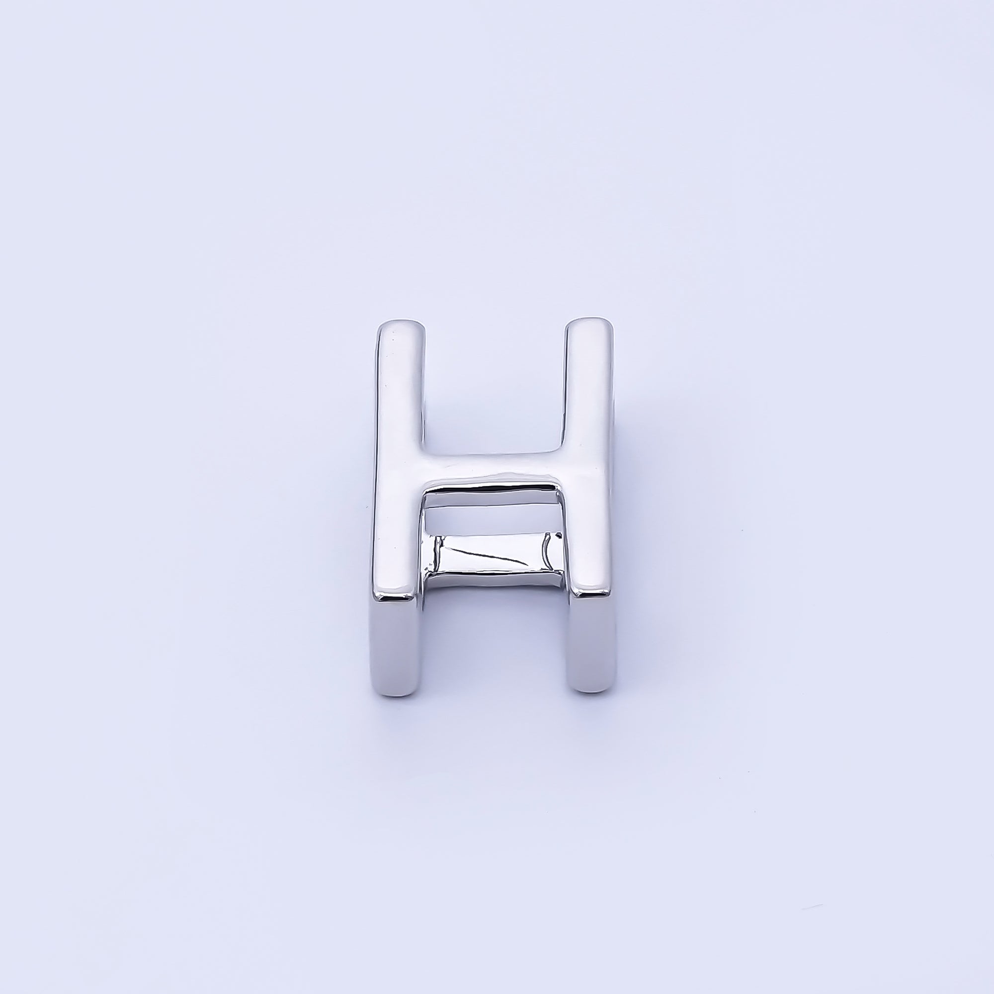 Silver 13mm Personalized Minimalist Initial Letter Alphabet Bead | AF144 - AF156