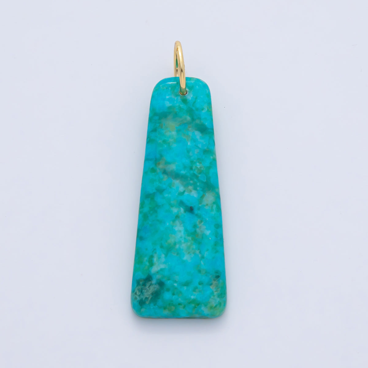 18K Gold Filled Boho Gemstone Bar Pendant – Turquoise & Multicolor Stone Charms| AF1495