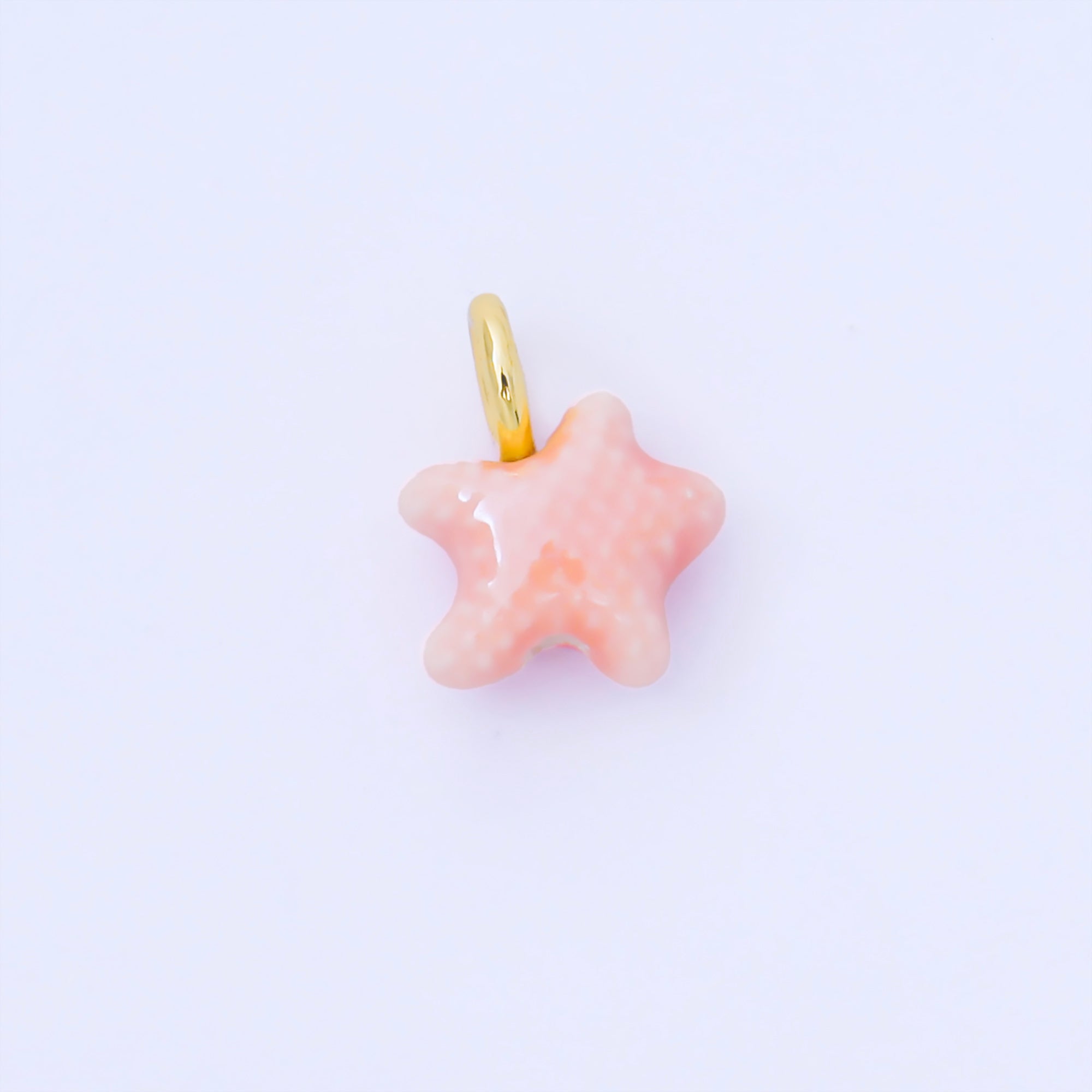 24K Gold Filled 15mm Handmade Ceramic Celestial Star Drop Charm | AF1532 - AF1539
