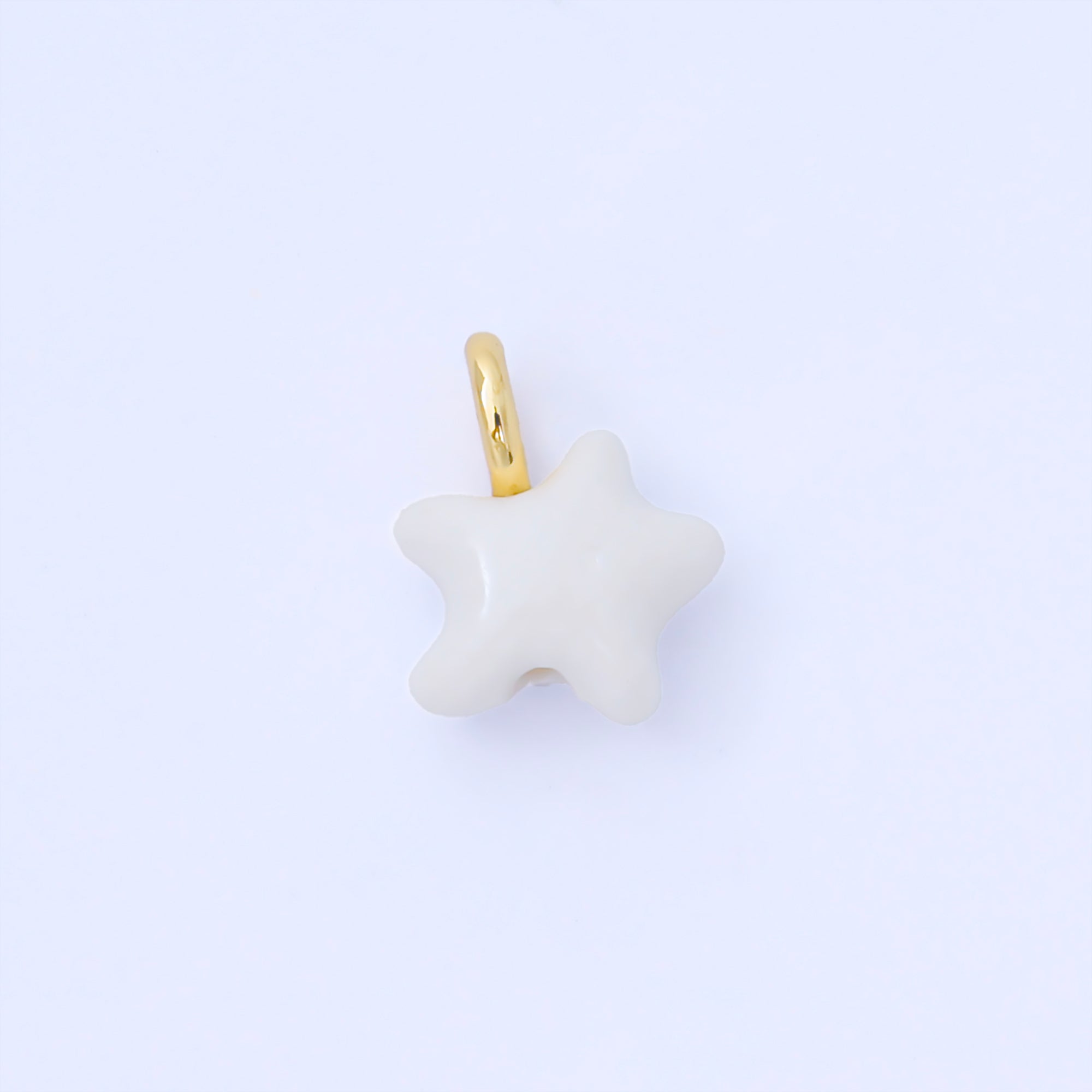 24K Gold Filled 15mm Handmade Ceramic Celestial Star Drop Charm | AF1532 - AF1539