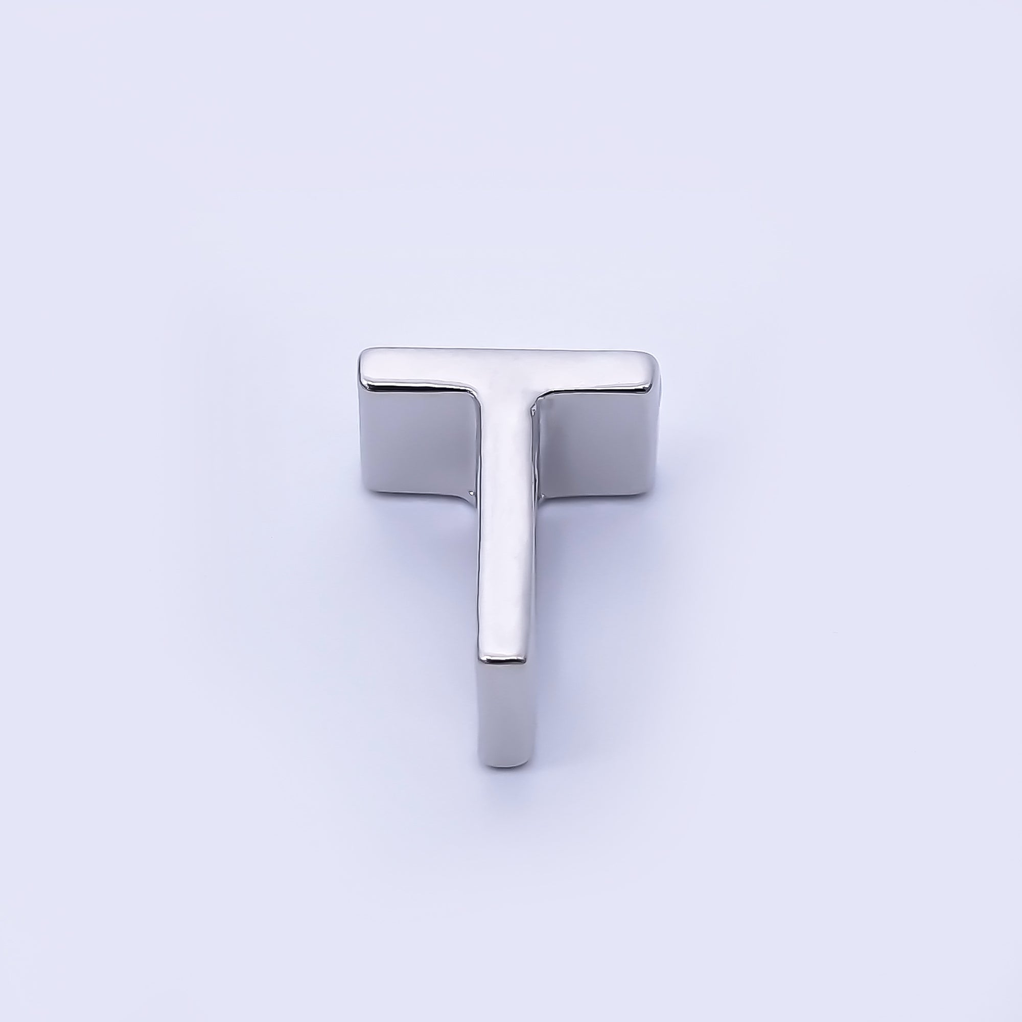 Silver 13mm Personalized Minimalist Initial Letter Alphabet Bead | AF144 - AF156