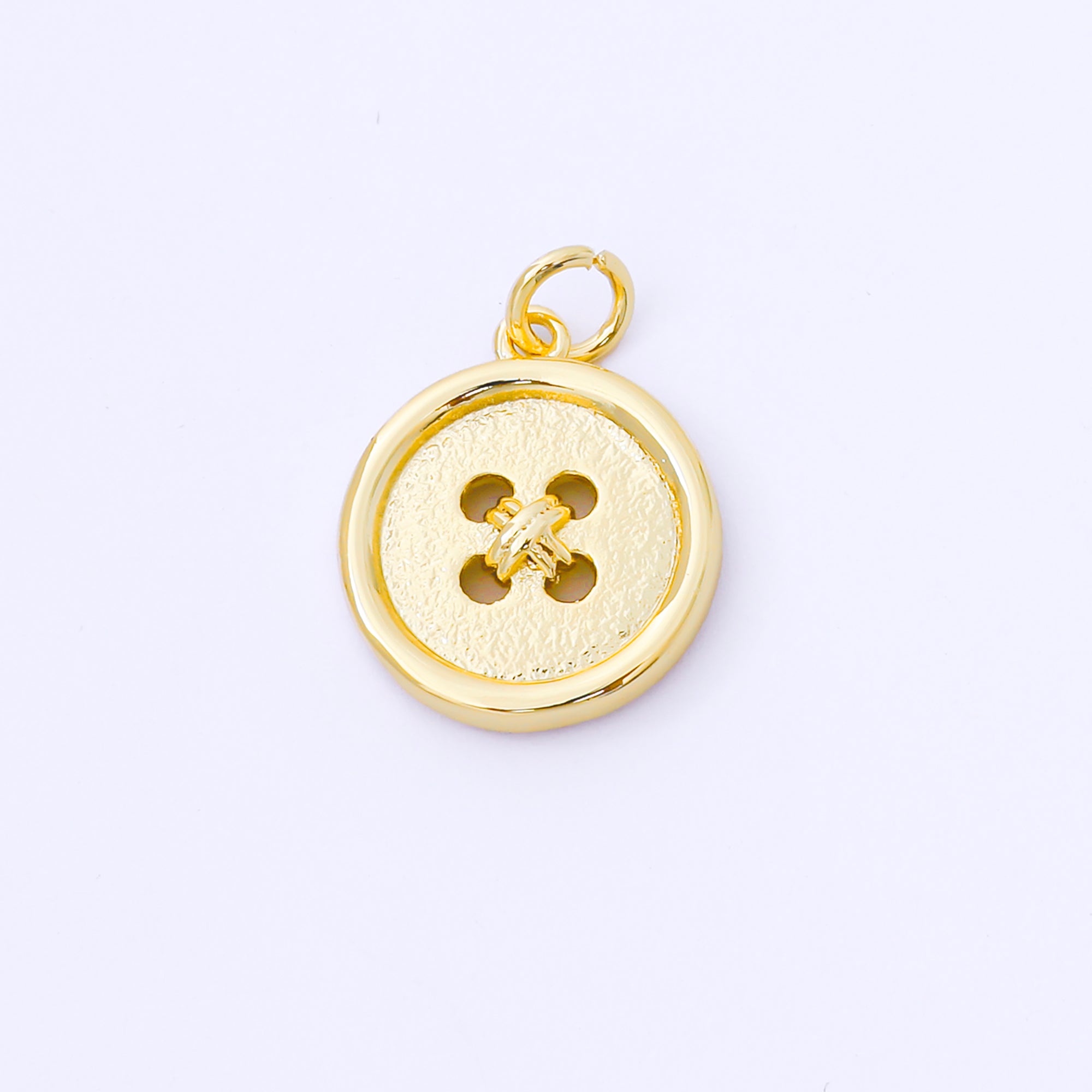 24K Gold Filled 17mm Clothes Buttons Charm in Gold & Silver | AF1548