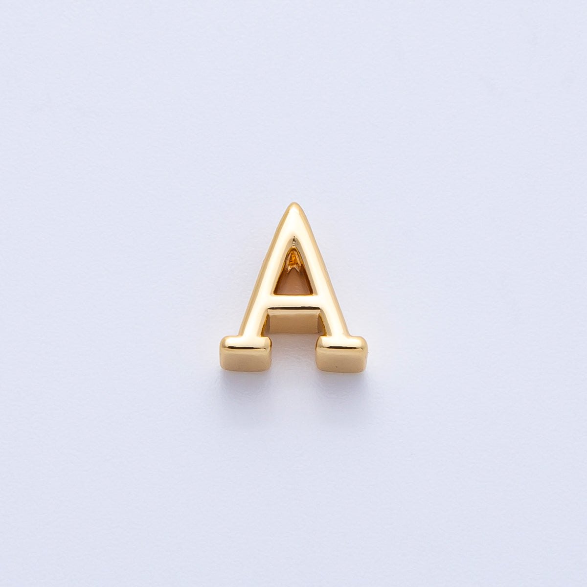 16K Gold Filled 8.5mm Minimalist Greek Initial Alphabet Letter Personalized Bead | AF235 - AF246