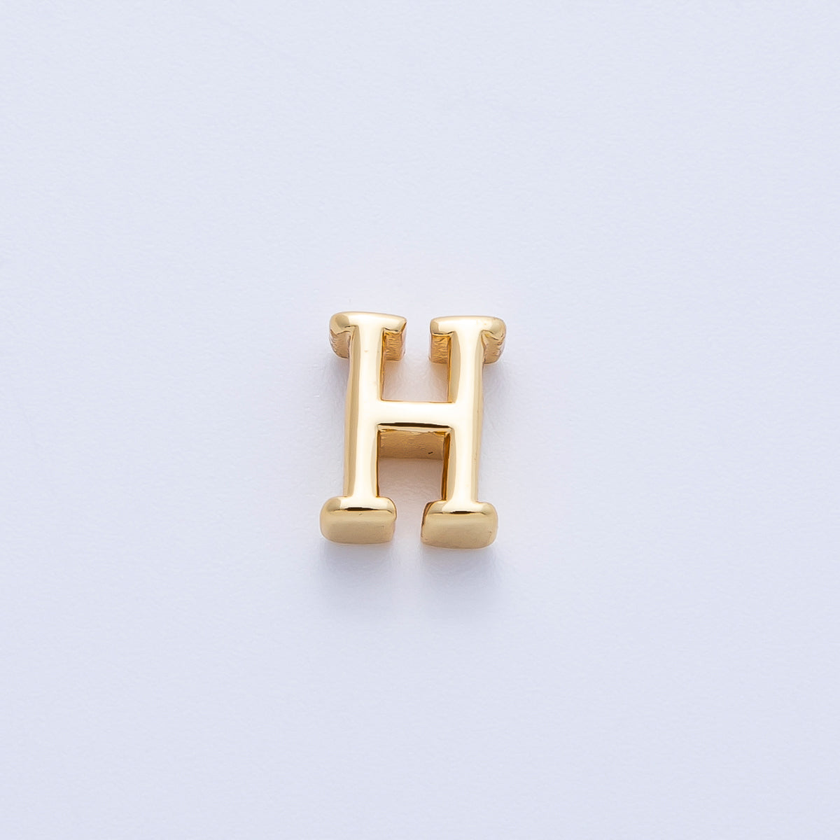 16K Gold Filled 8.5mm Minimalist Greek Initial Alphabet Letter Personalized Bead | AF235 - AF246
