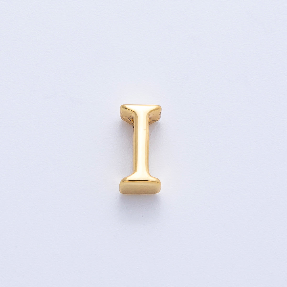 16K Gold Filled 8.5mm Minimalist Greek Initial Alphabet Letter Personalized Bead | AF235 - AF246