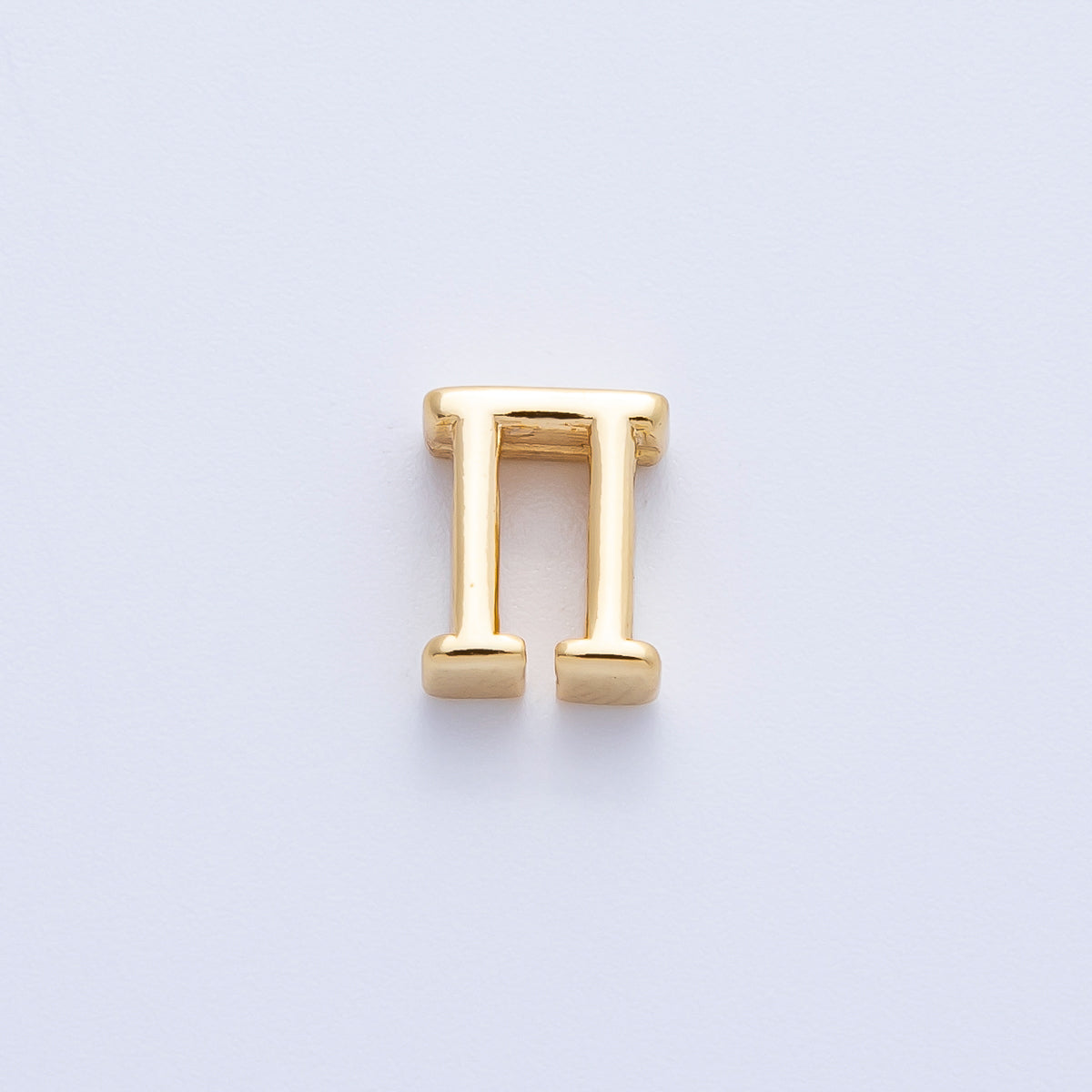 16K Gold Filled 8.5mm Minimalist Greek Initial Alphabet Letter Personalized Bead | AF235 - AF246
