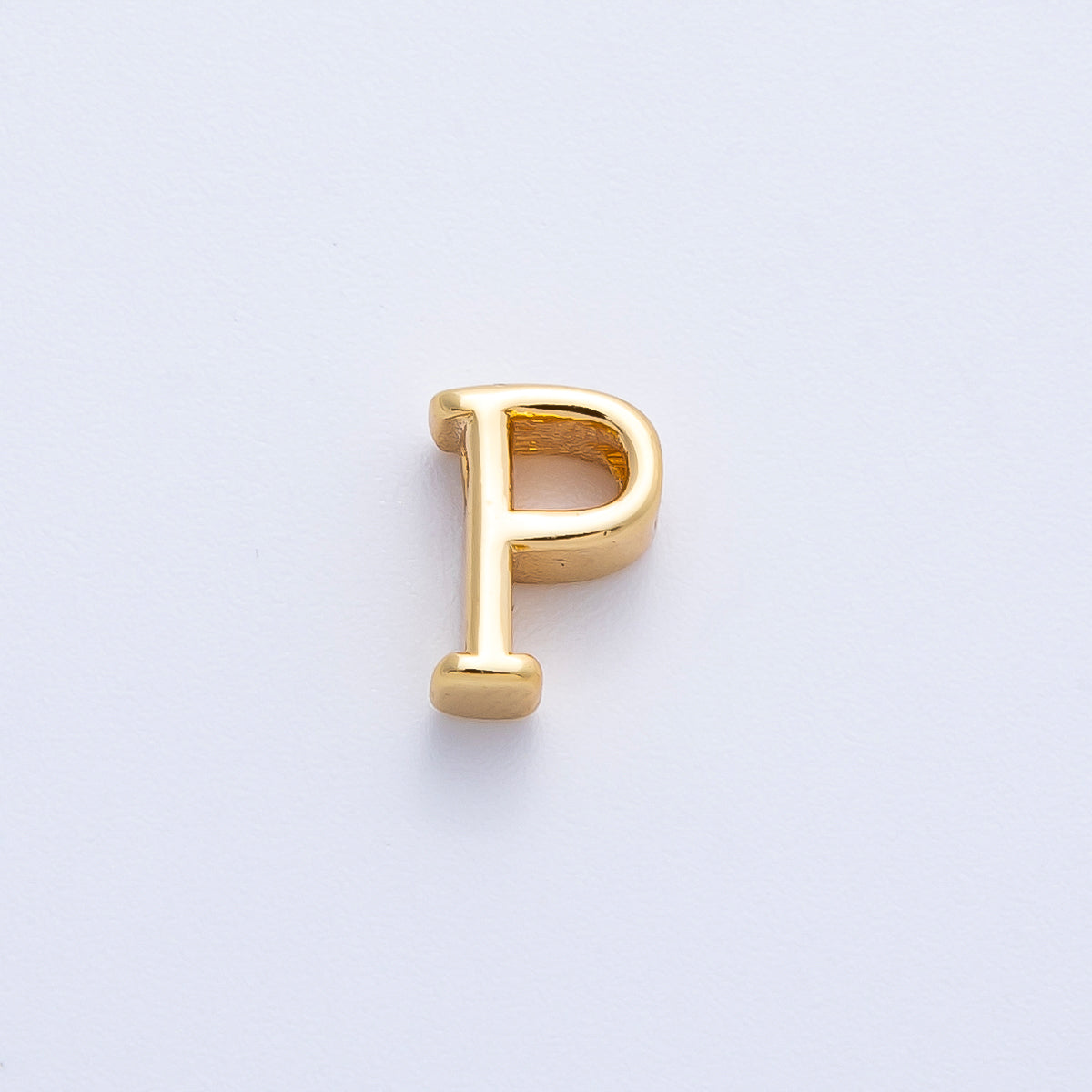 16K Gold Filled 8.5mm Minimalist Greek Initial Alphabet Letter Personalized Bead | AF235 - AF246