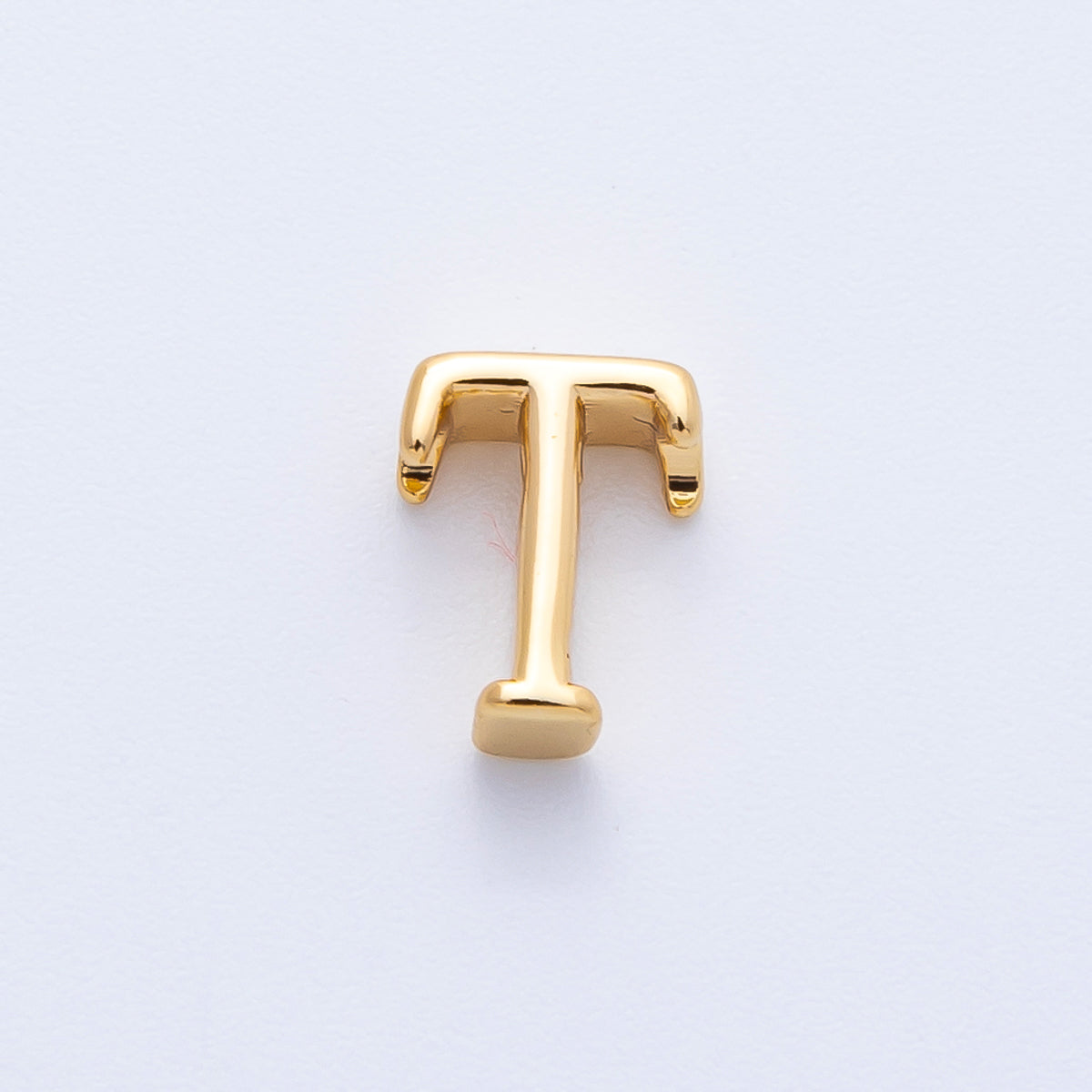16K Gold Filled 8.5mm Minimalist Greek Initial Alphabet Letter Personalized Bead | AF235 - AF246