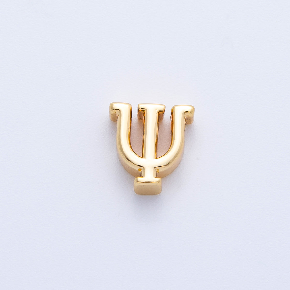 16K Gold Filled 8.5mm Minimalist Greek Initial Alphabet Letter Personalized Bead | AF235 - AF246