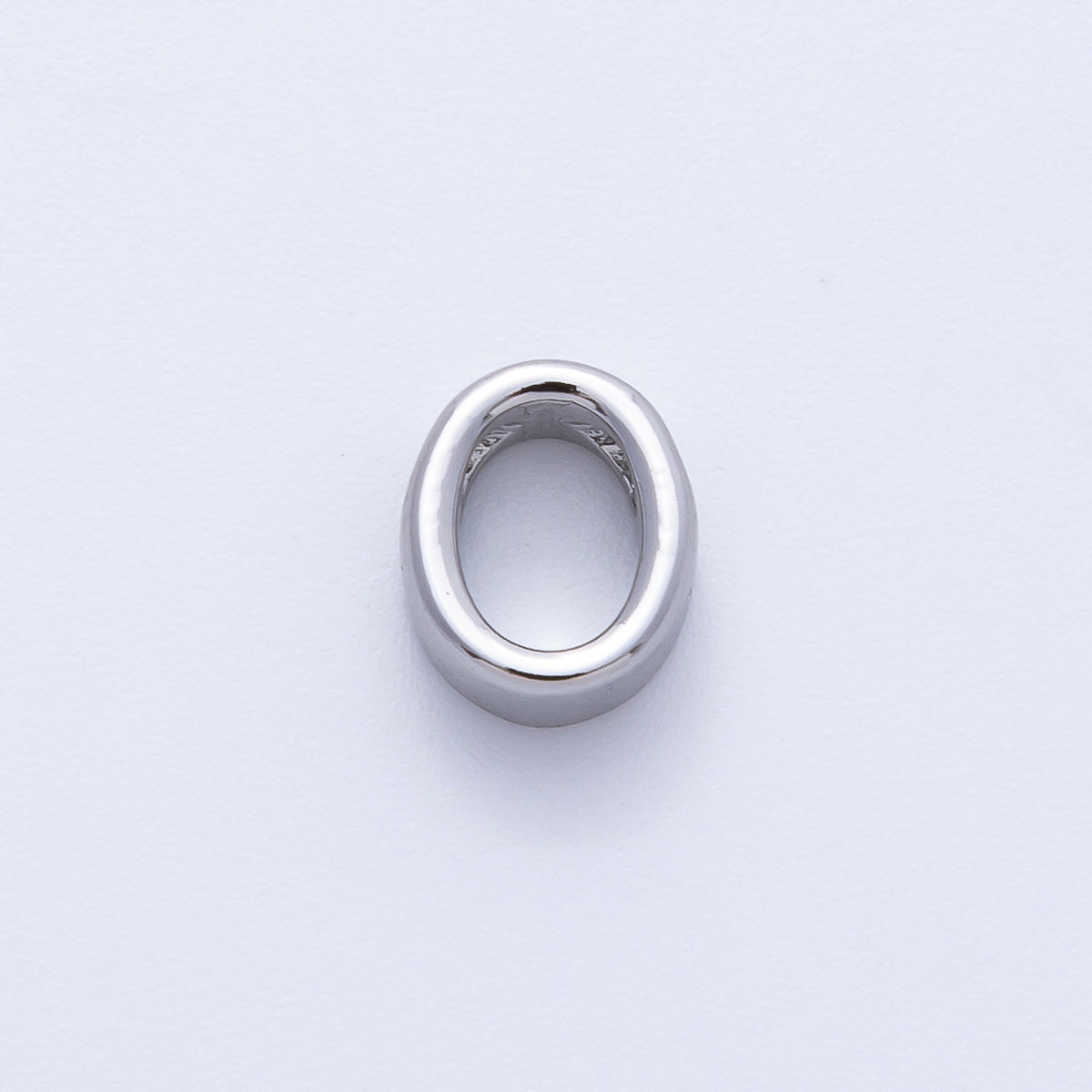 Rhodium Plated 8.5mm Minimalist Greek Initial Alphabet Letter Personalized Bead | AF248 - AF259