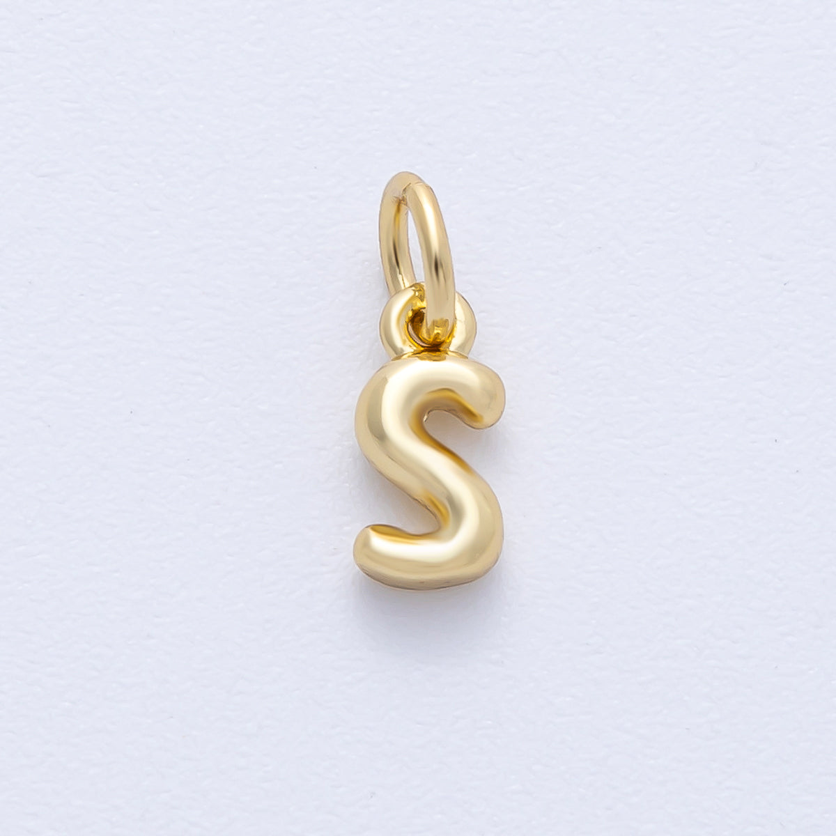14K Gold Filled 9mm Initial Letter Chubby Balloon Alphabet Charm | AF-261-AF273