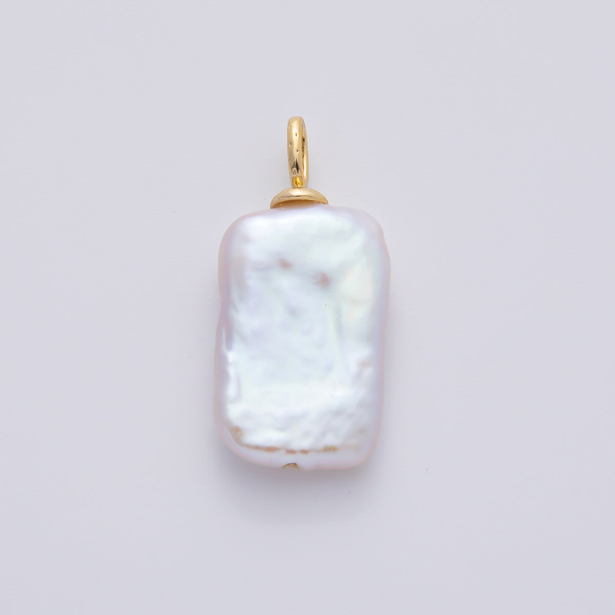 18K Gold Filled 29mm Freshwater Pearl Baroque Natural Form Drop Charm | AF635