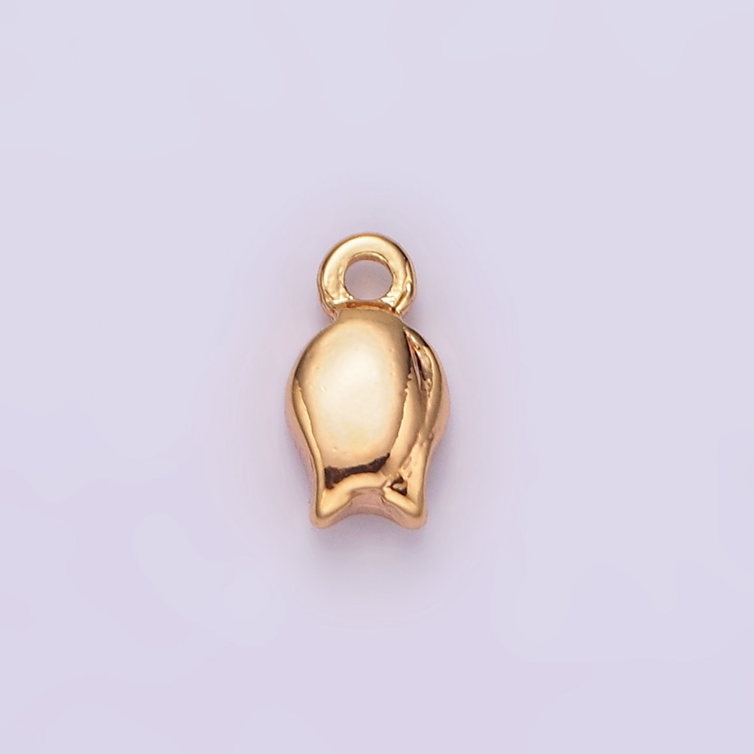 16K Gold Filled 7mm Rose Flower Minimalist Puffed Mini Add-On Charm | AG604