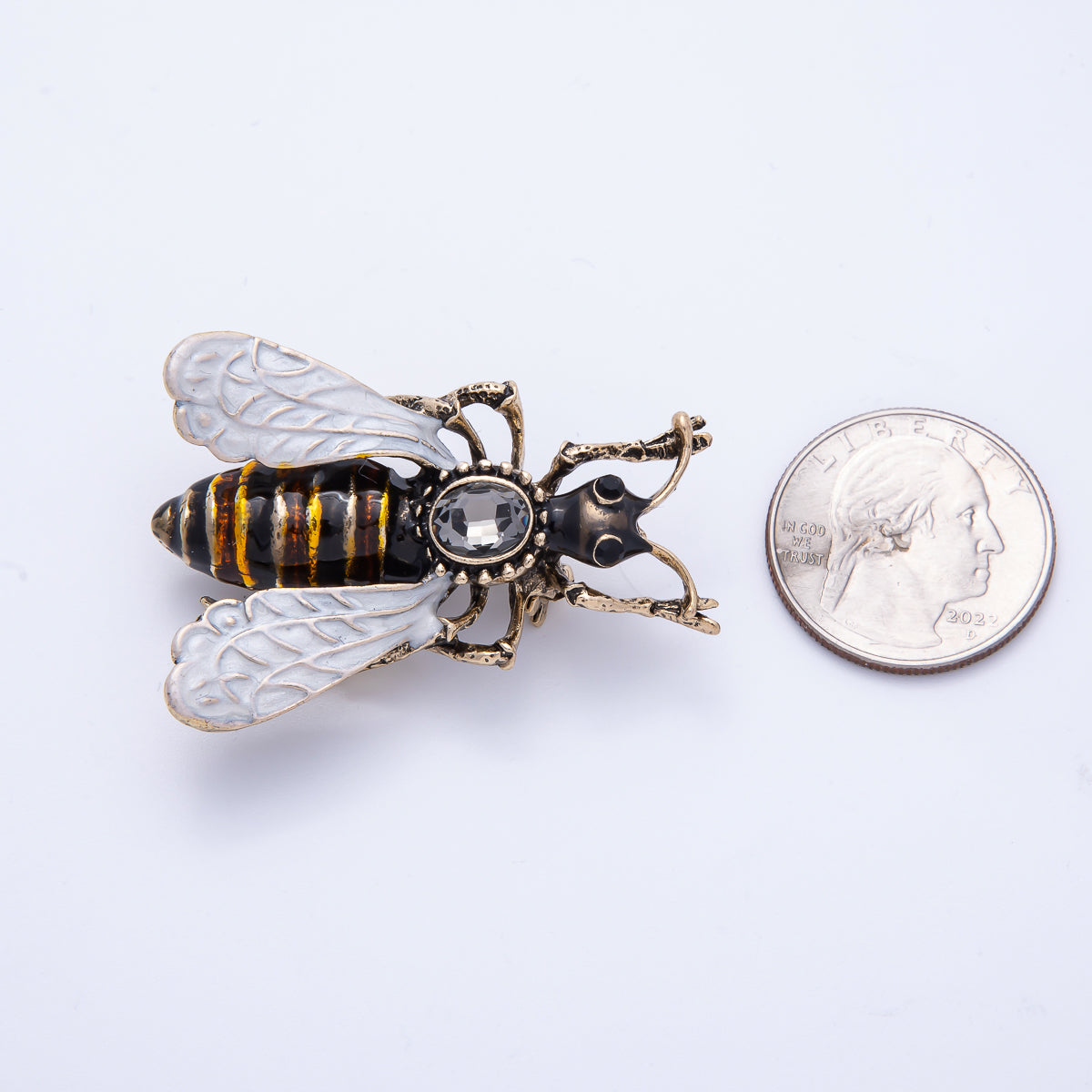 Vintage Gold Wasps Bee Insect Animal Pin Brooch | BH-036