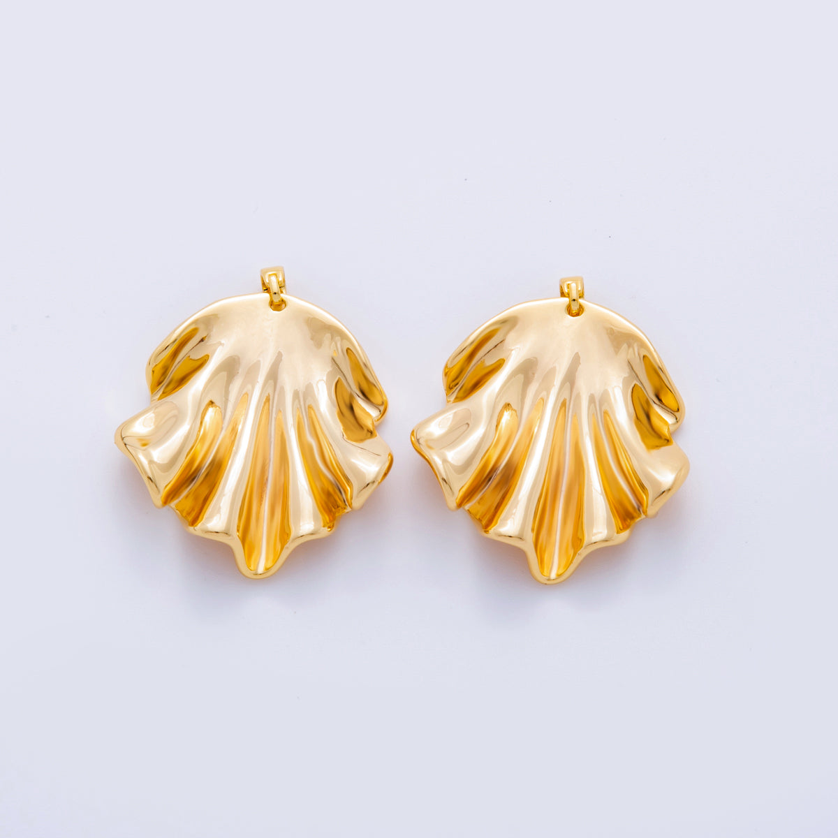 18K Gold Filled Flow Molten Foil Geometric Pendant | AH700