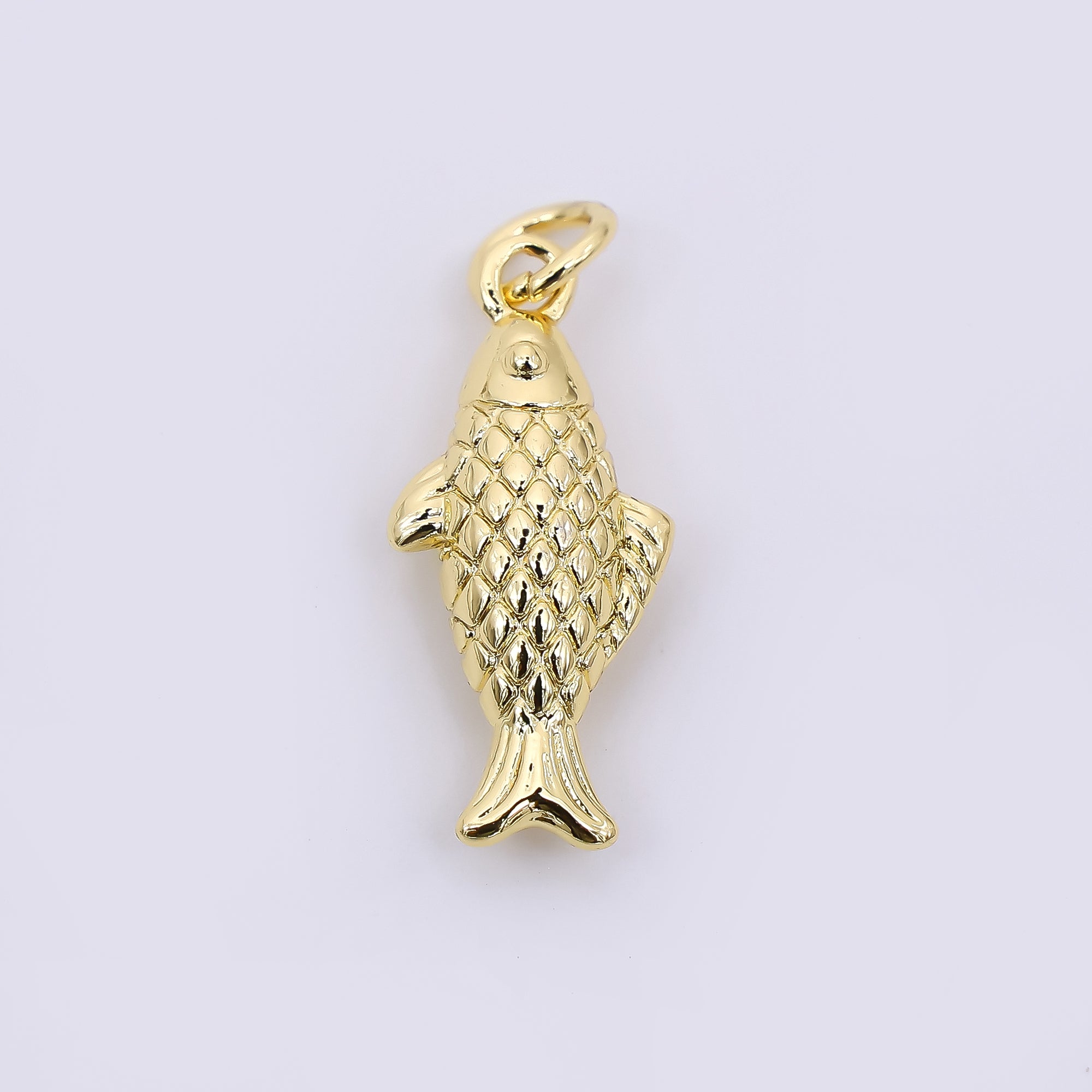 24K Gold Filled 20mm Ocean Fish Animal Charm in Gold & Silver | AH-583