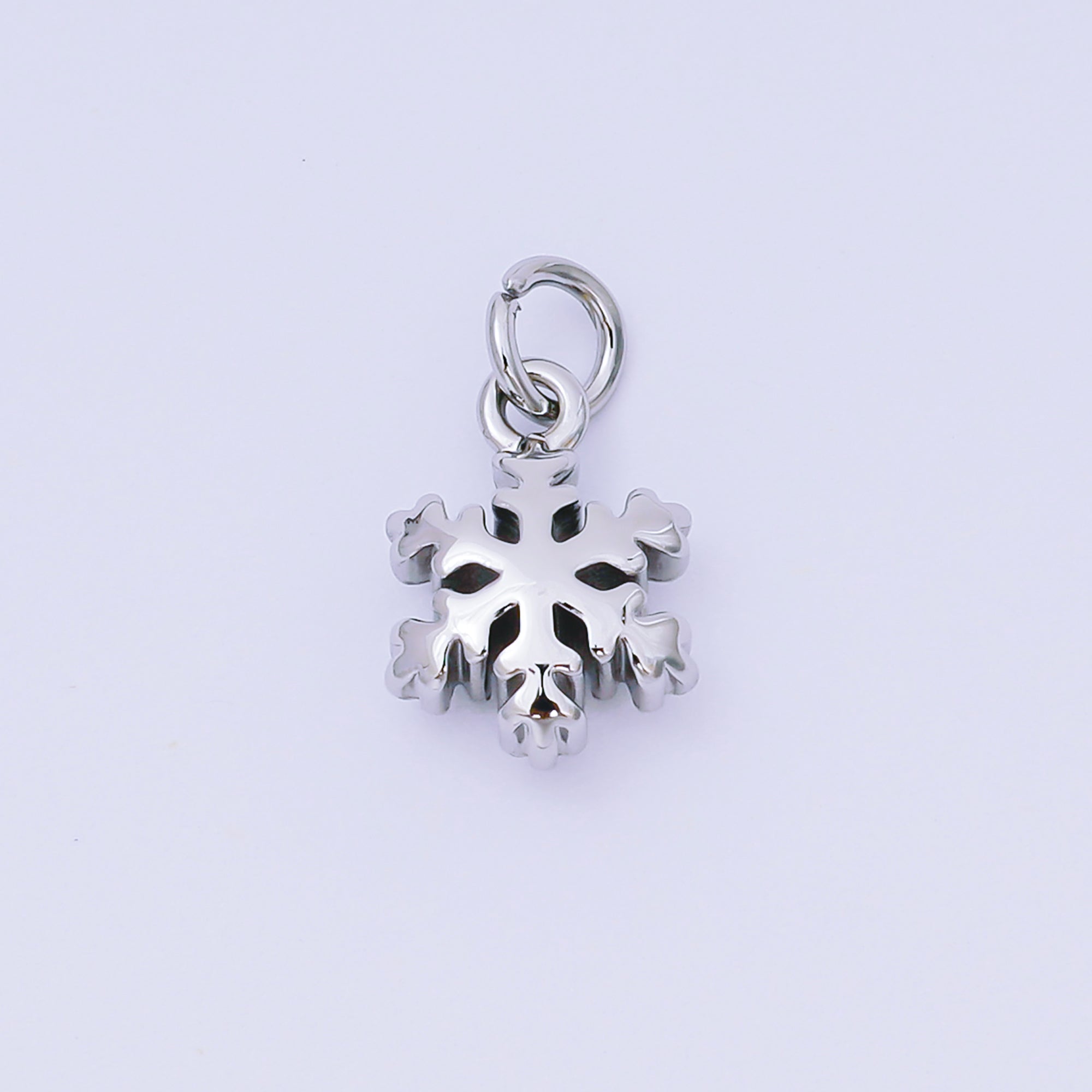24K Gold Filled 13mm Winter Season Snow Flakes Holidays Charm | AH607