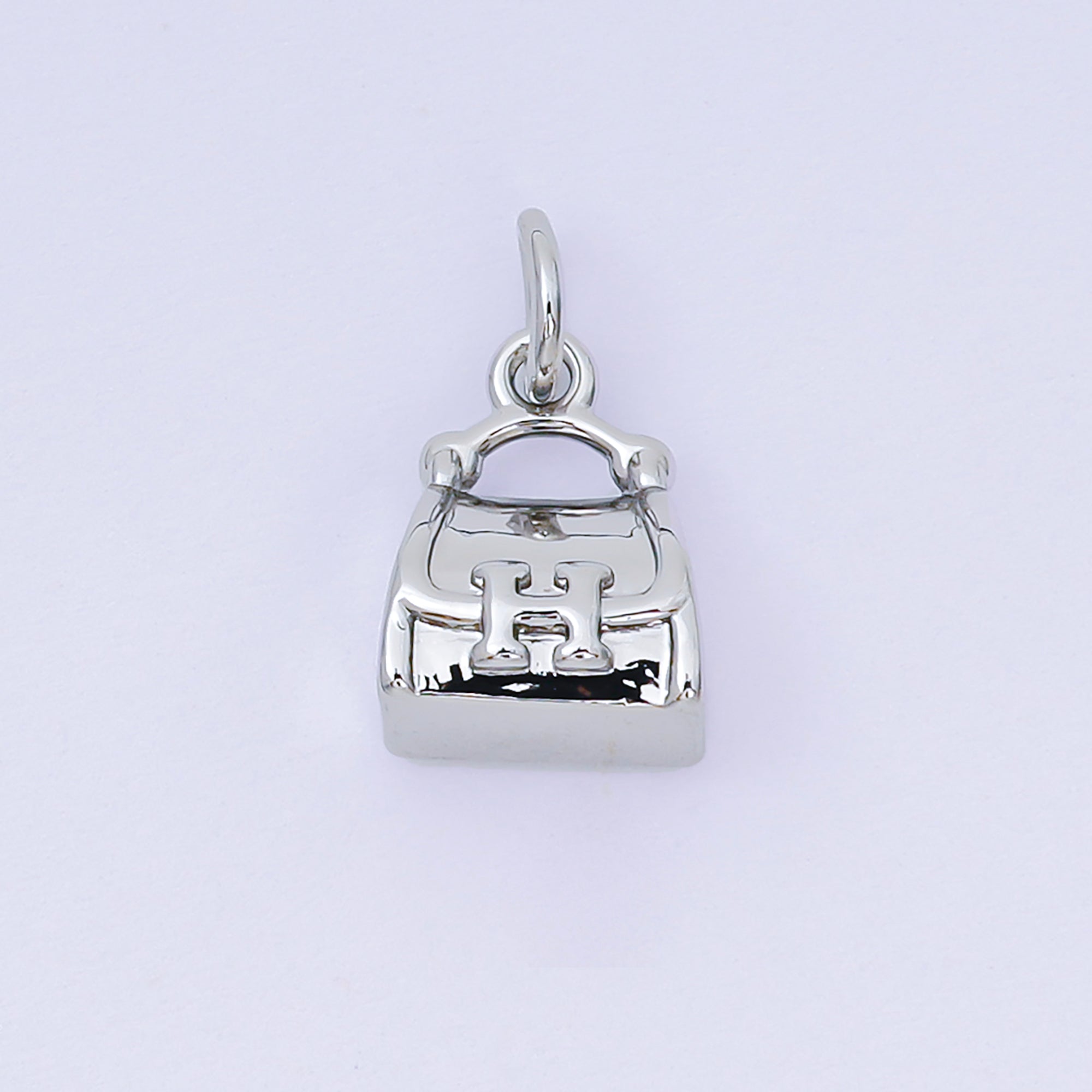 24K Gold Filled 11mm Casual Handbag Bag Purse Dainty Charm in Gold & Silver | AH-612