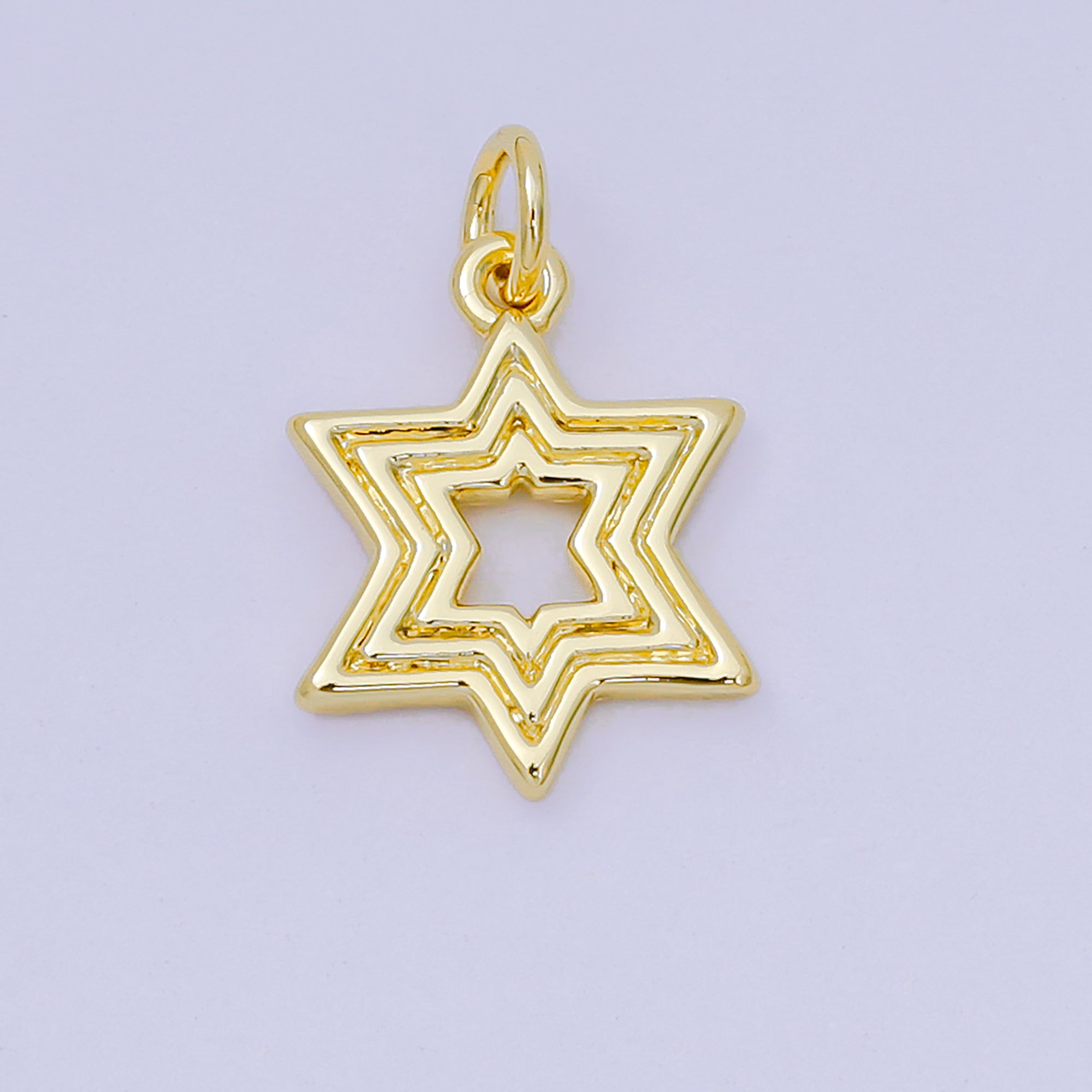 24K Gold Filled 16mm Star of David Charm | AH-643