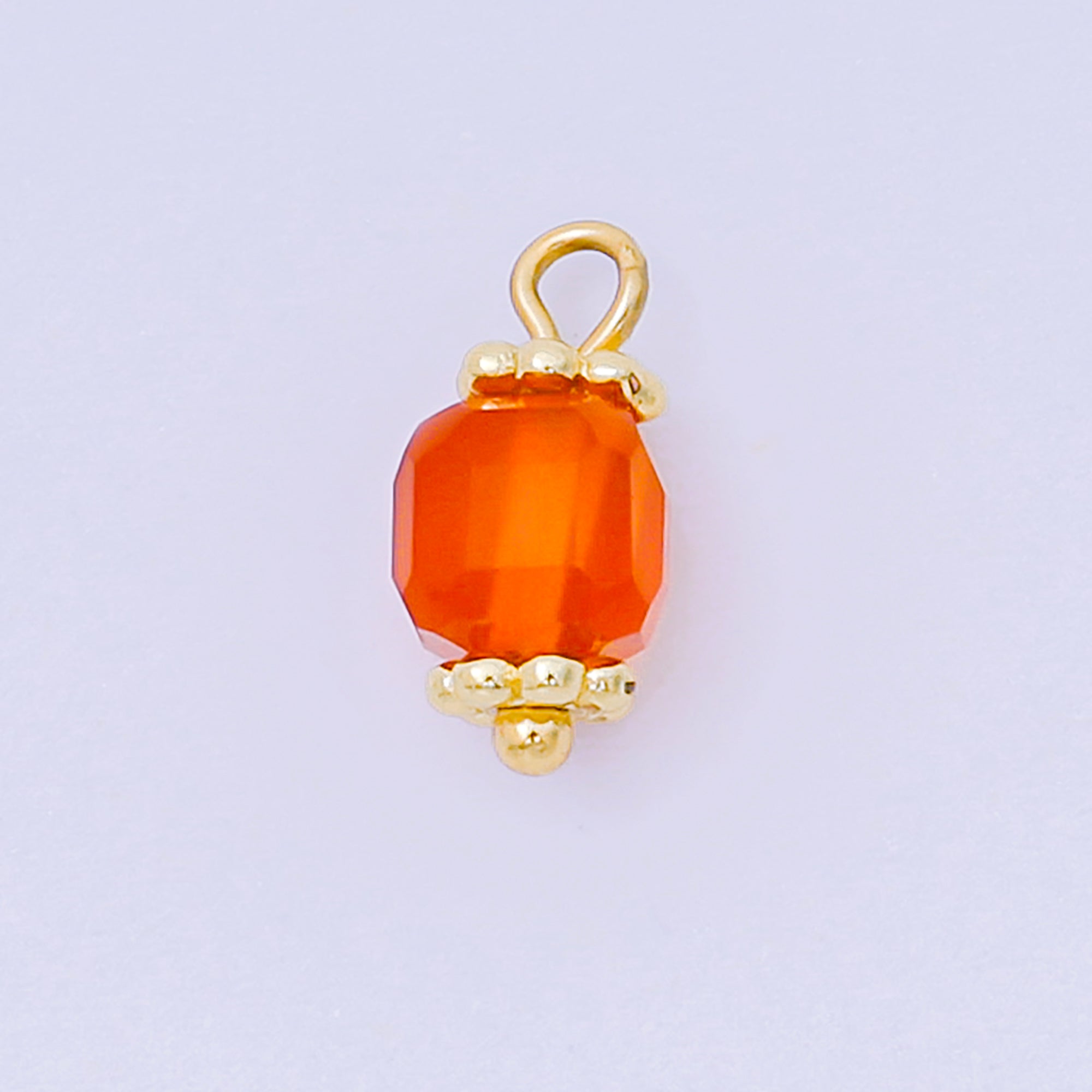 24K Gold Filled 11mm Acrylic Art Candy Tropical Round Charm in Teal, Pink, & Orange | AH-661 AH-662