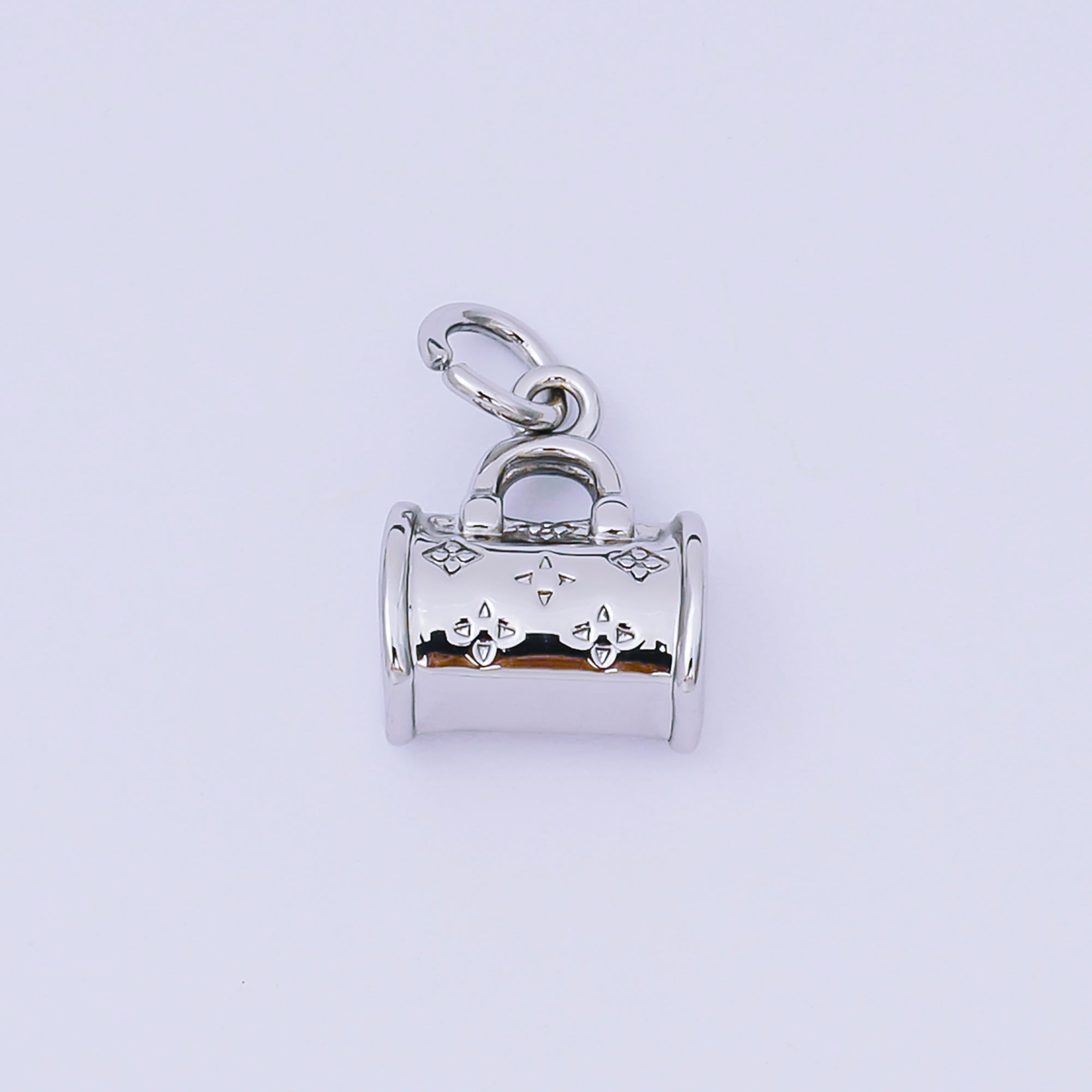 24K Gold Filled 11mm Fancy Handbag Dainty Bag Charm in Gold & Silver | AH-665