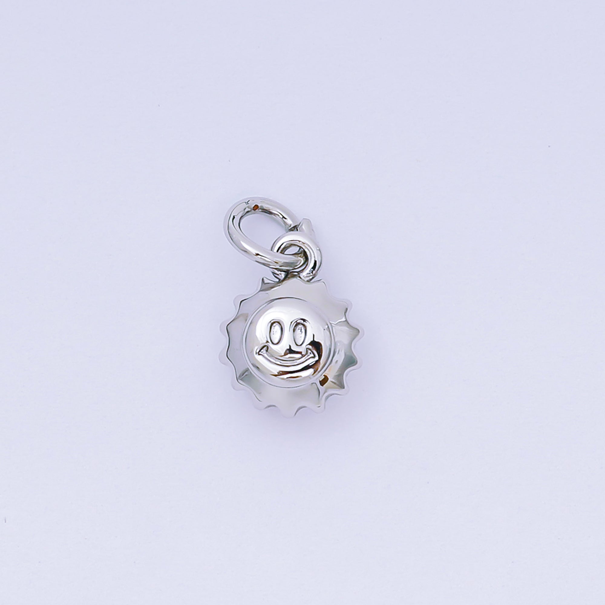 24K Gold Filled 10mm Happy Face Morning Sun Charm in Gold & Silver| AH-666