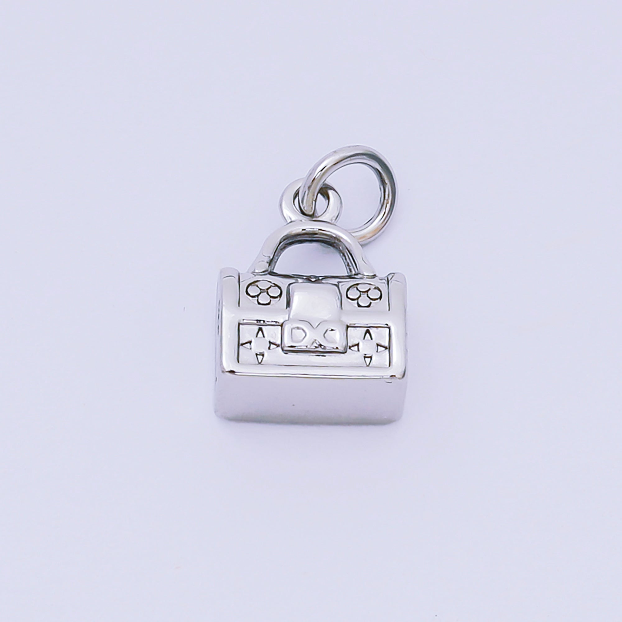 24K Gold Filled 11mm Daisy Floral Handbag Charm Purse in Gold & Silver | AH-667
