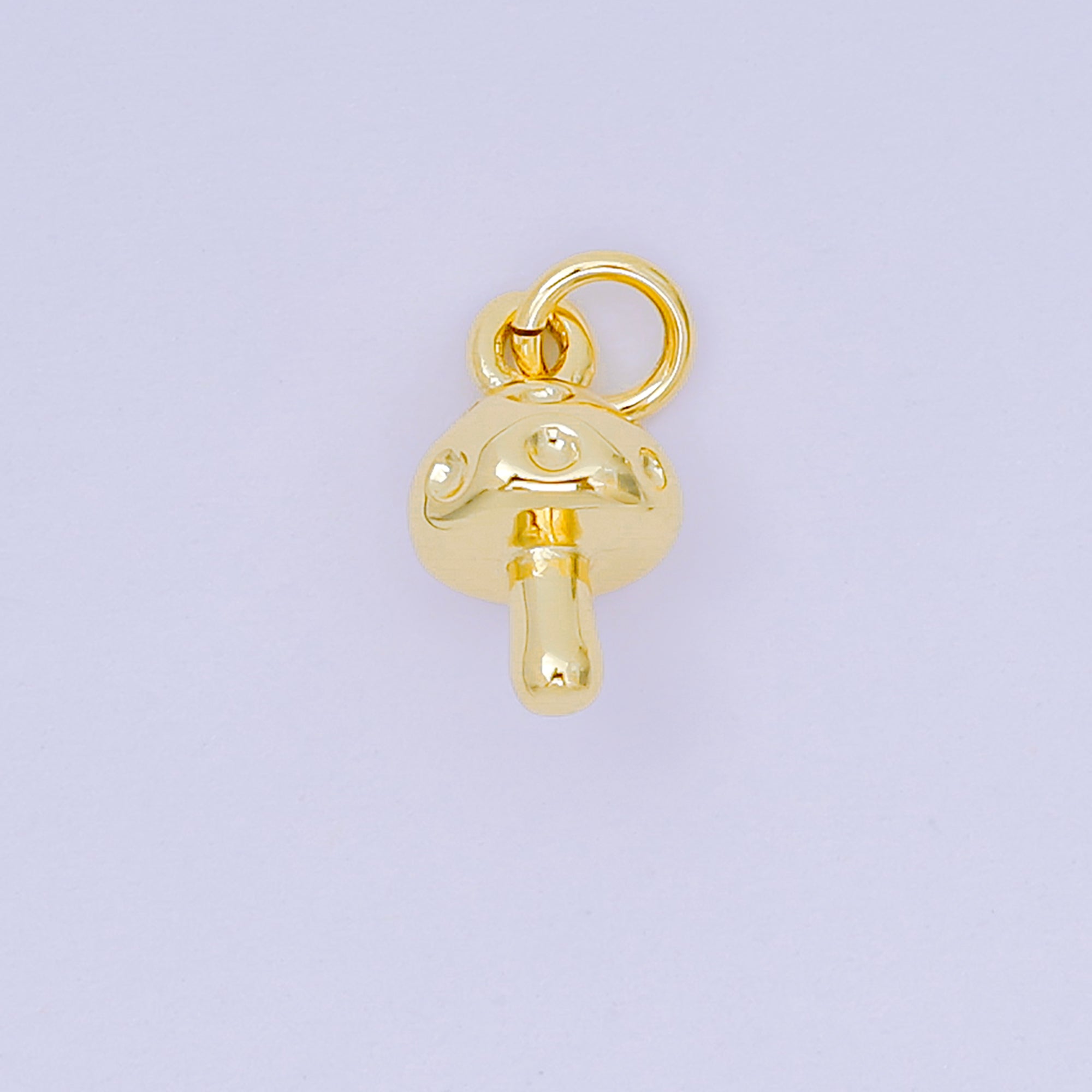 24K Gold Filled 10mm Tiny Forest Mushroom Charm | AH-683
