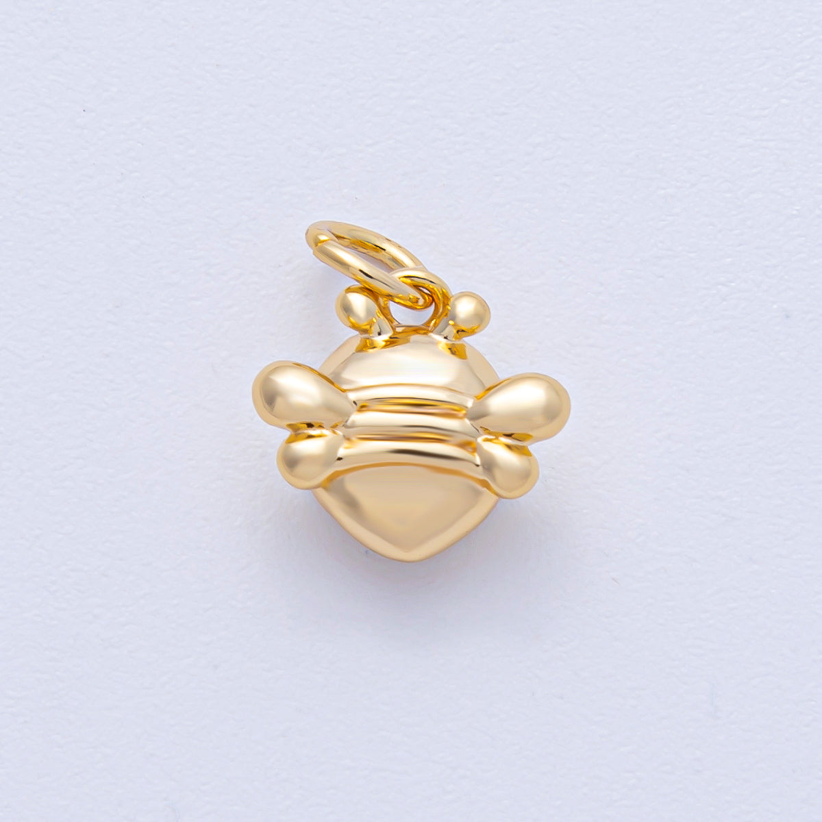 18K Gold Filled 10.5mm Minimalist Bumble Bee Insect 3D Multidimensional Charm | AK010