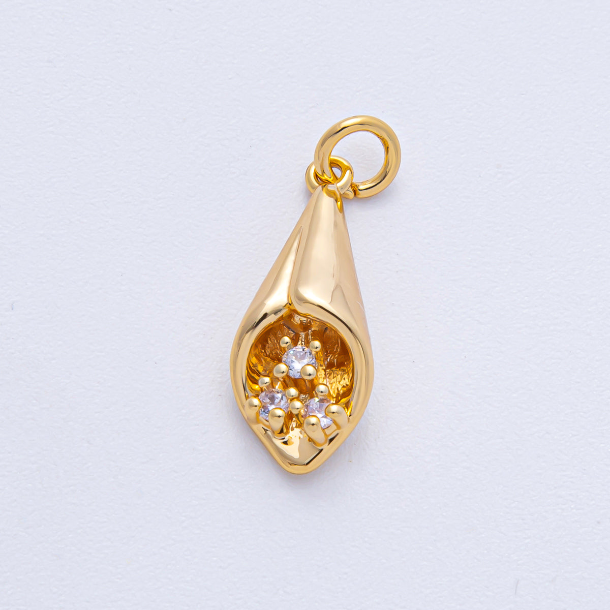 18K Gold Filled 20mm Flower Bouquet 3D Multidimensional Charm | AK018
