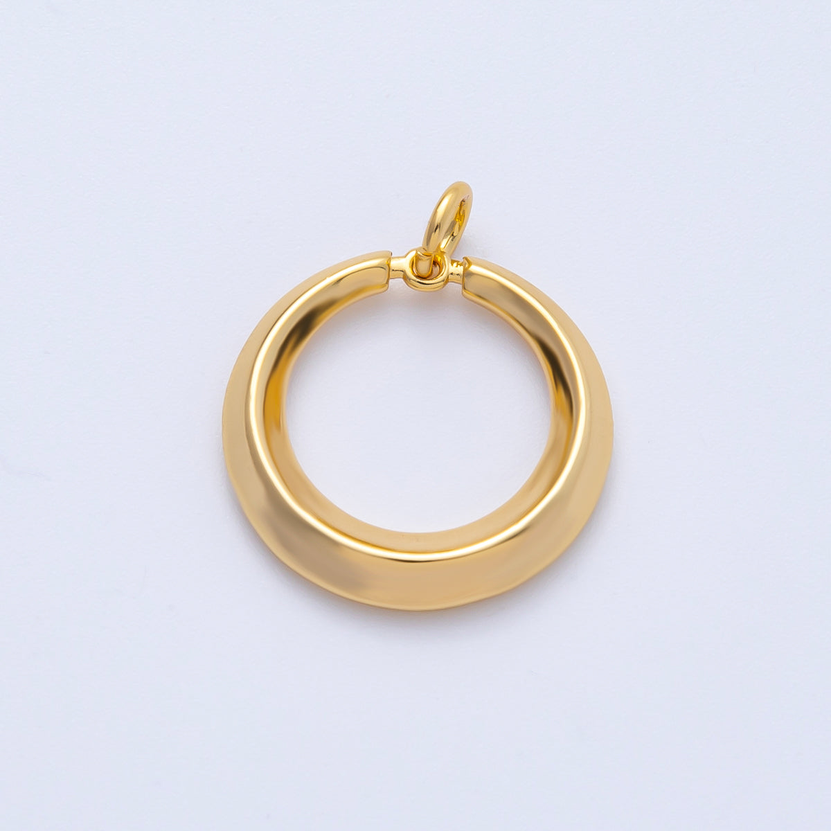 18K Gold Filled 19mm Open Edged Circle Round Geometric Charm | AK120