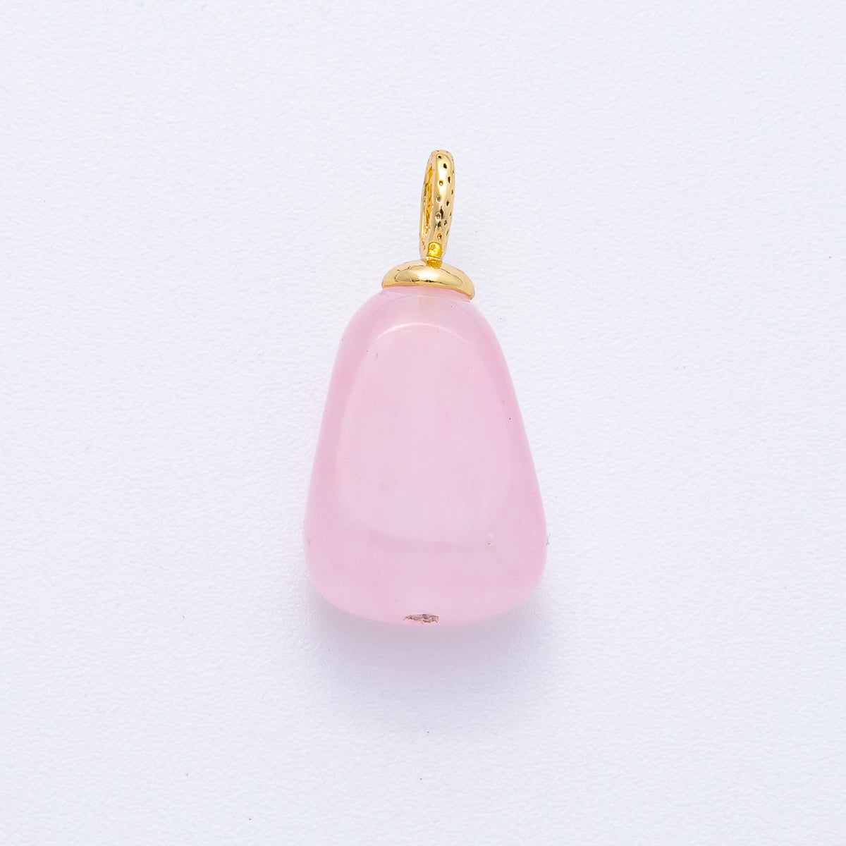 18K Gold Filled 23mm Red, Yellow, Pink Quartz Geometric Gemstone Charm | AK125 AK126