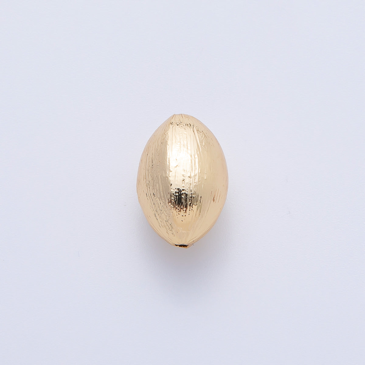 18K Gold Filled 10mm Line-Textured Oval Spacer Bead | B848