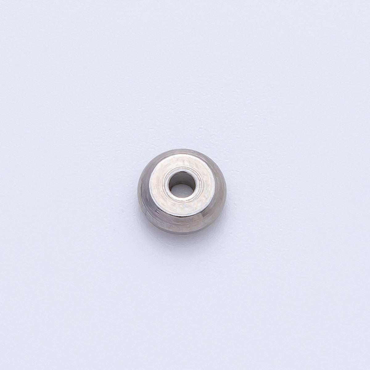 Gold 6mm Tiny Donut Rondelle Minimalist Spacer Bead in Gold & Silver 10pcs  | B043